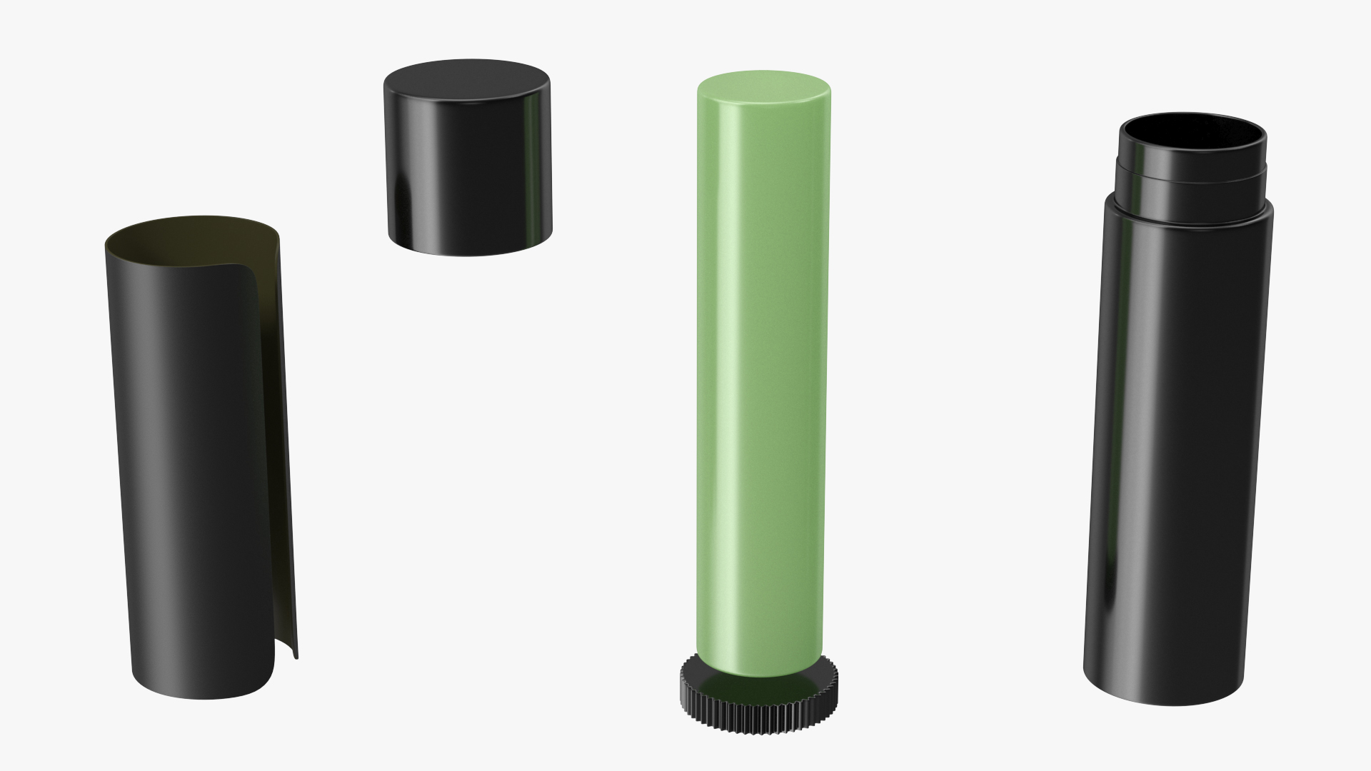 Lip Balm Black 3D model