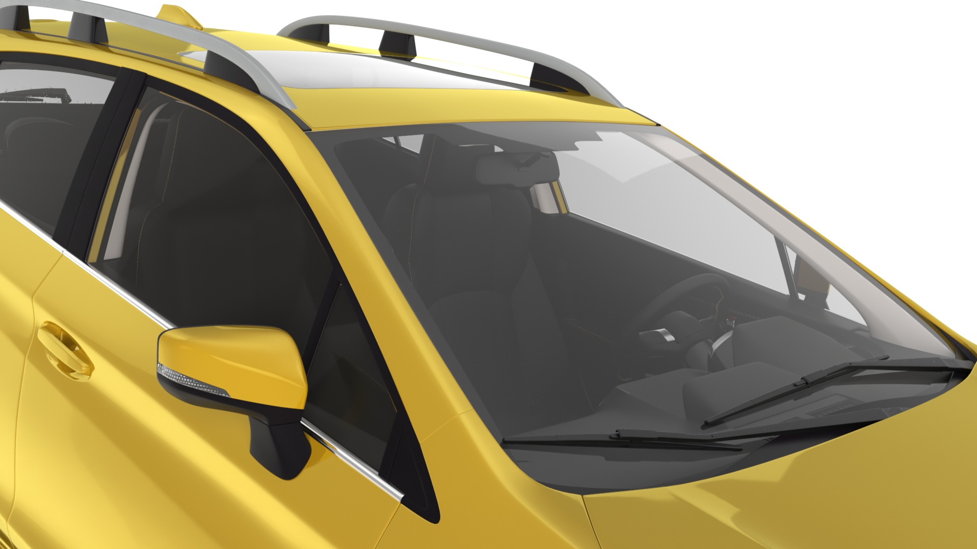 3D Subaru XV Hybrid Crossover 2020 Yellow model