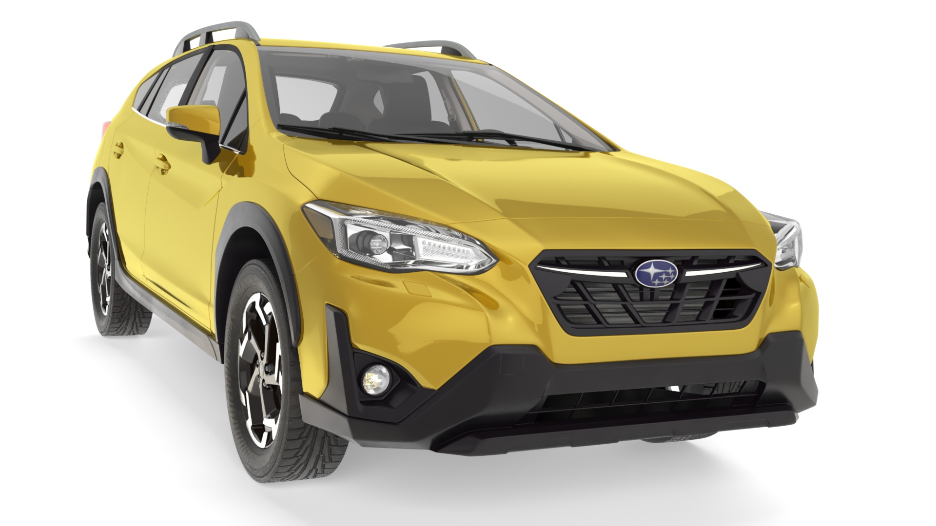 3D Subaru XV Hybrid Crossover 2020 Yellow model