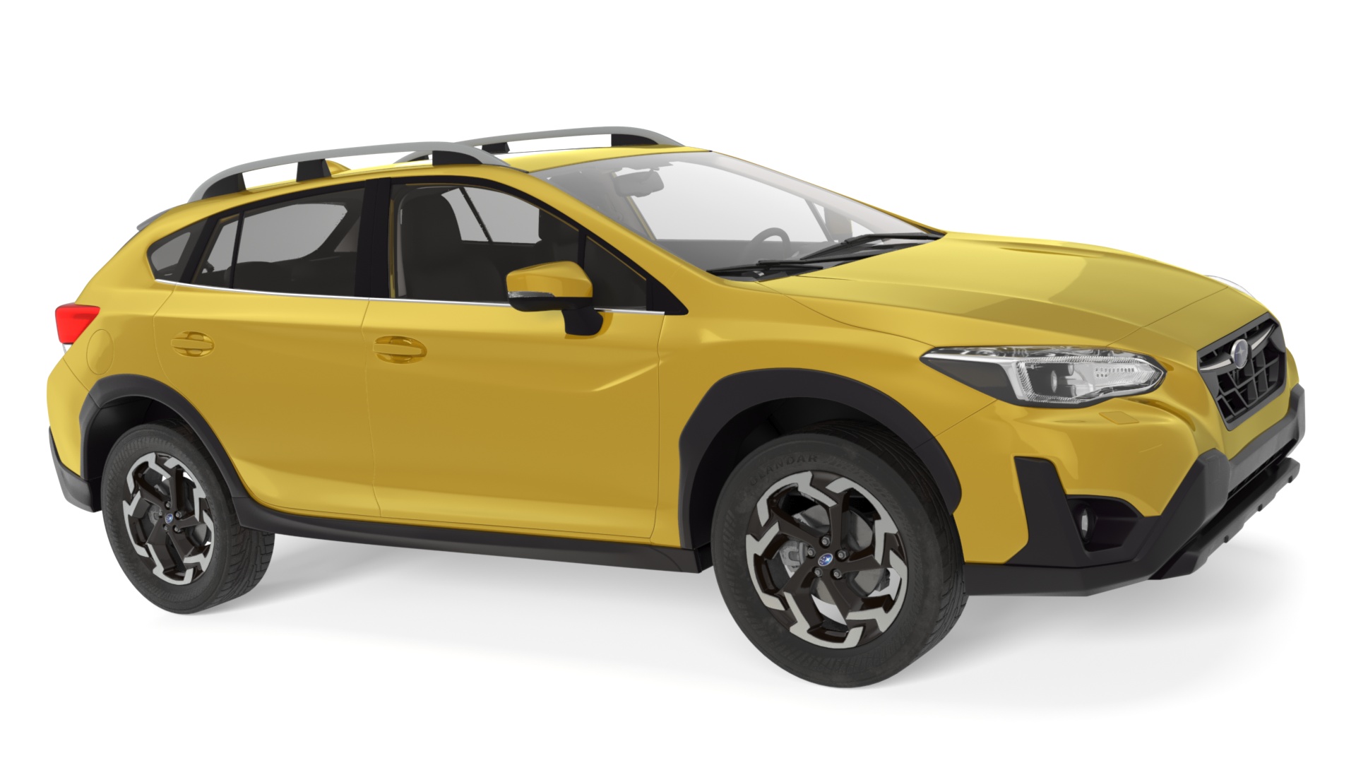 3D Subaru XV Hybrid Crossover 2020 Yellow model