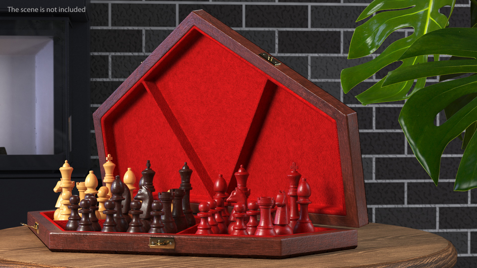 Three Player Chess Set Open 3D