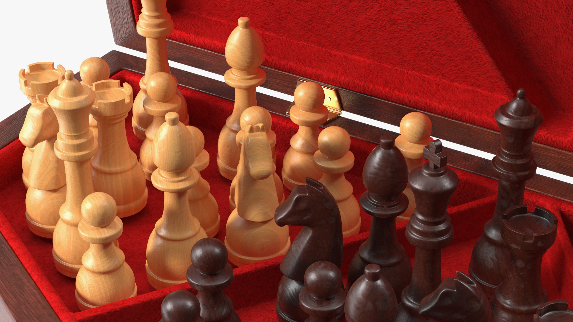 Three Player Chess Set Open 3D