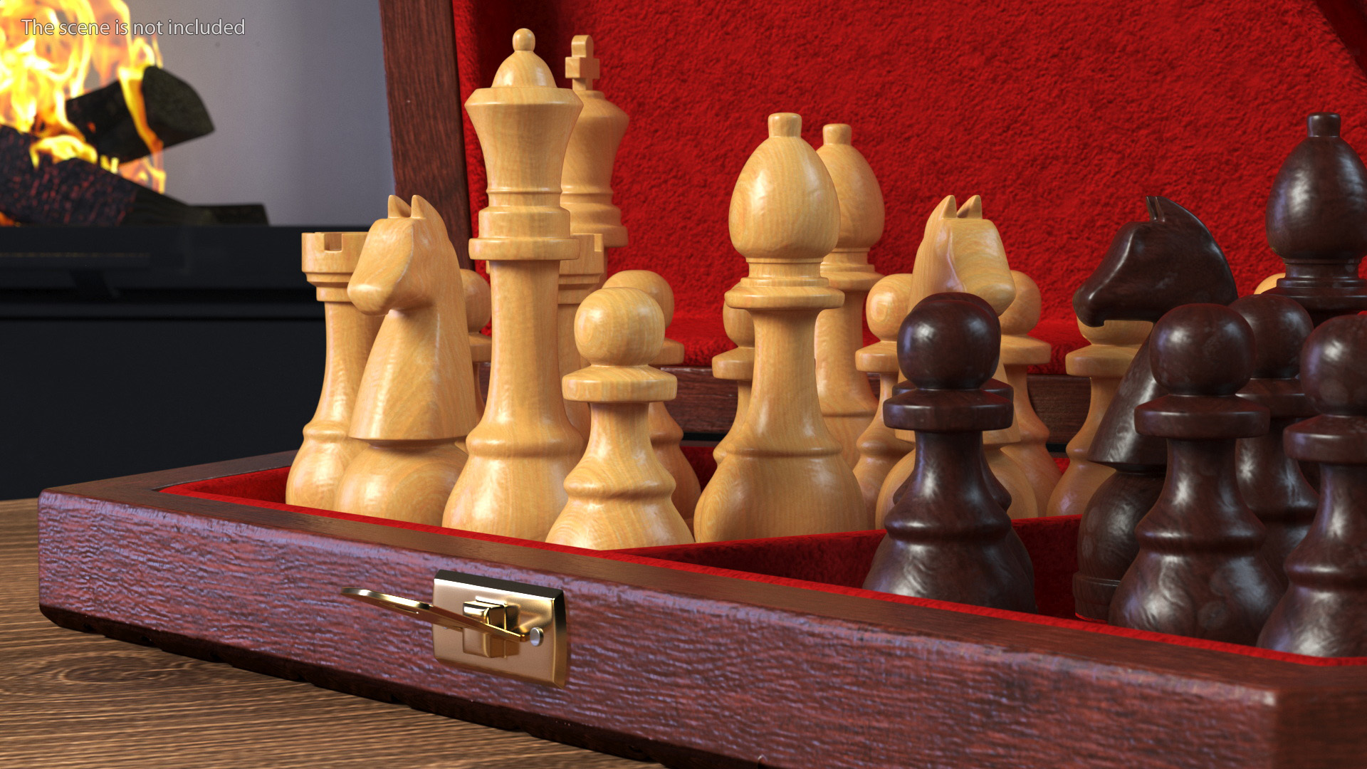 Three Player Chess Set Open 3D