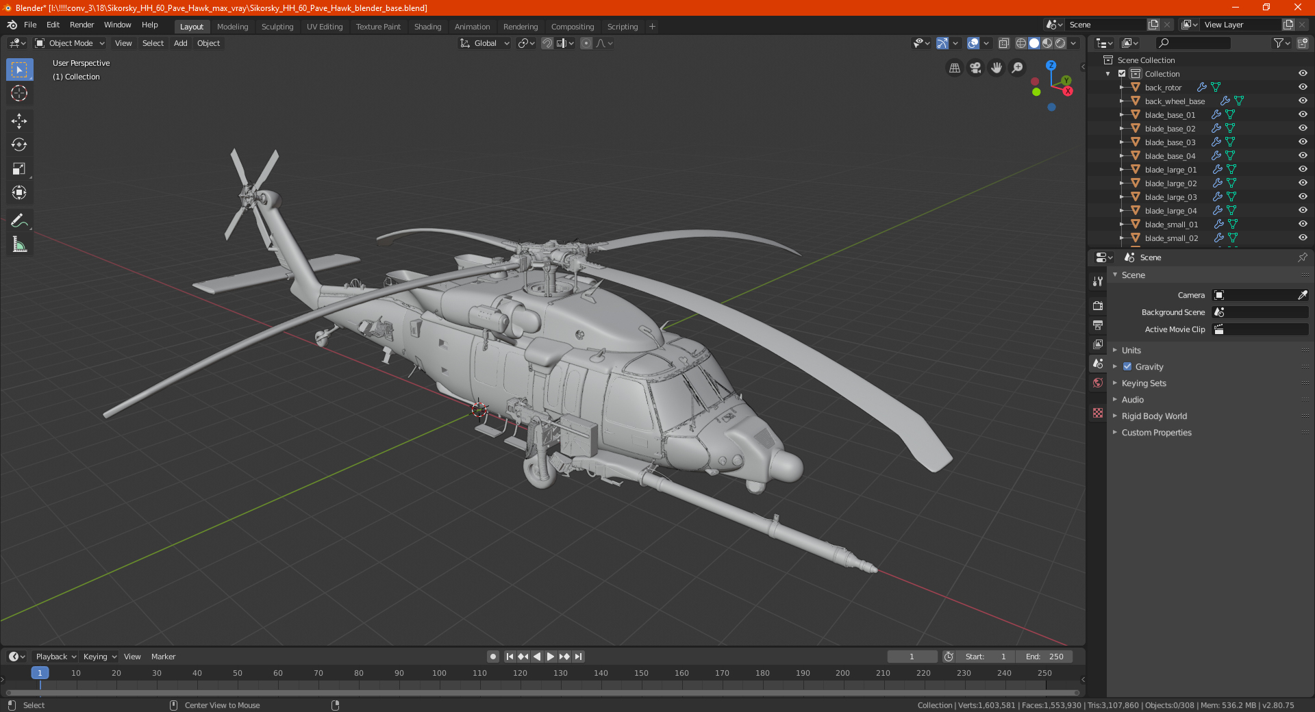 Sikorsky HH 60 Pave Hawk 3D model