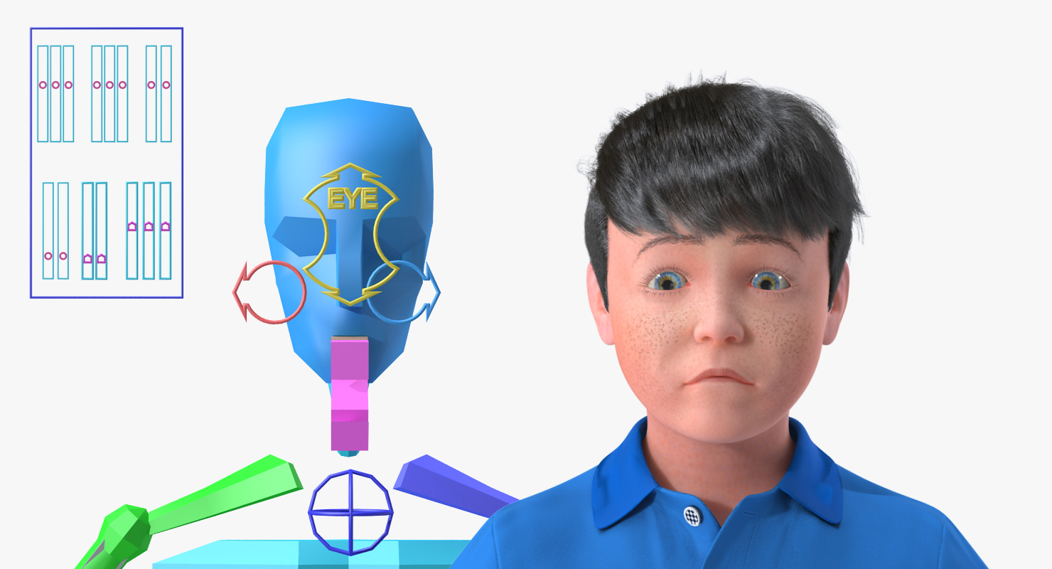 3D Realistic Teenage Boy Rigged model