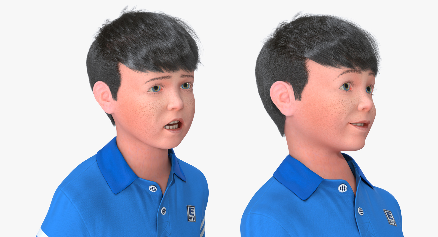 3D Realistic Teenage Boy Rigged model