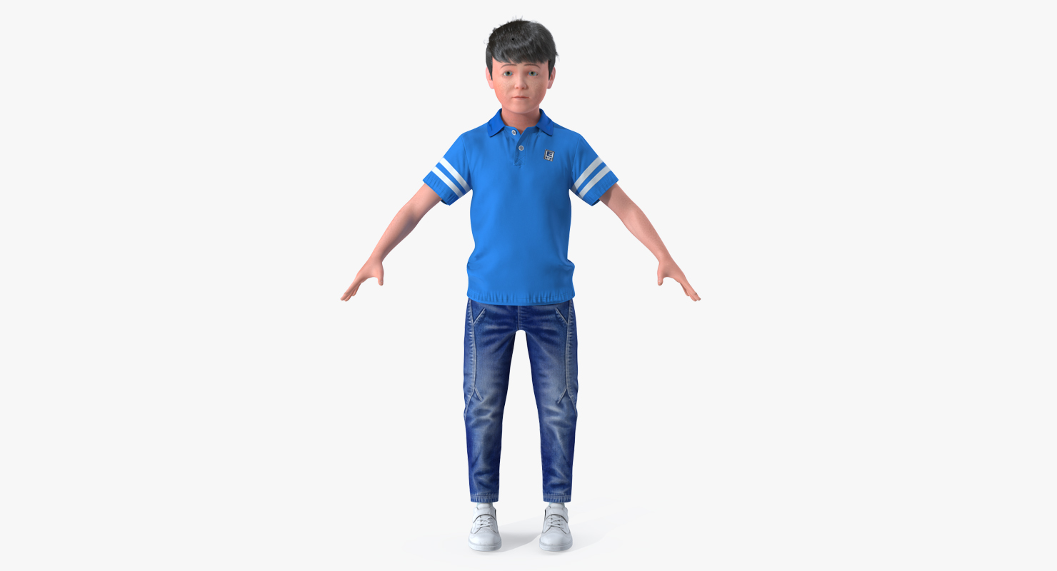 3D Realistic Teenage Boy Rigged model