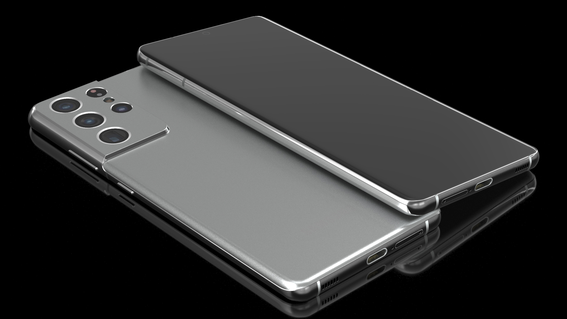 Smartphone Silver 3D