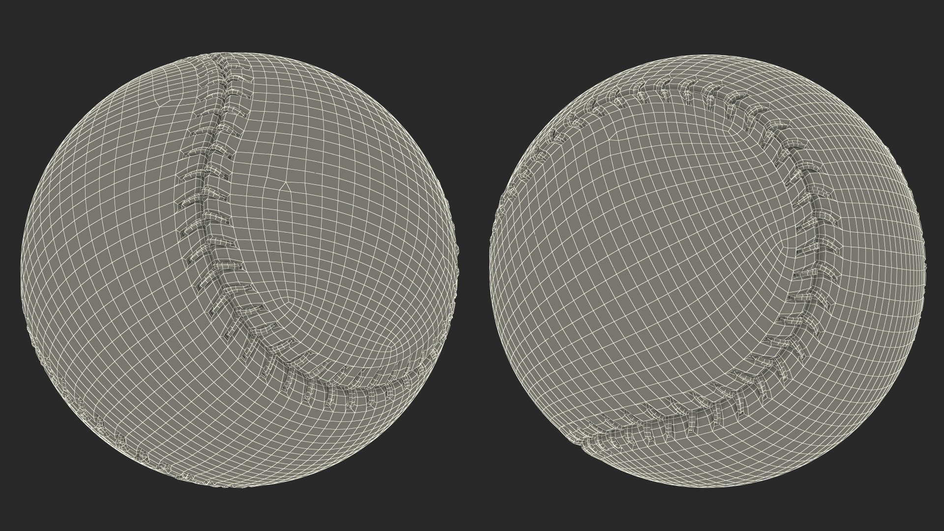 3D Baseball Ball model