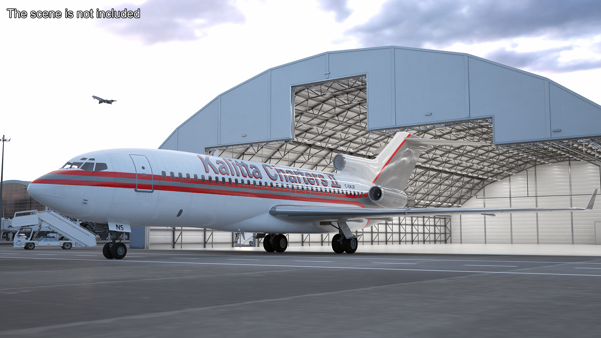 3D Charter Boeing 727-100 Kalitta Charters Rigged