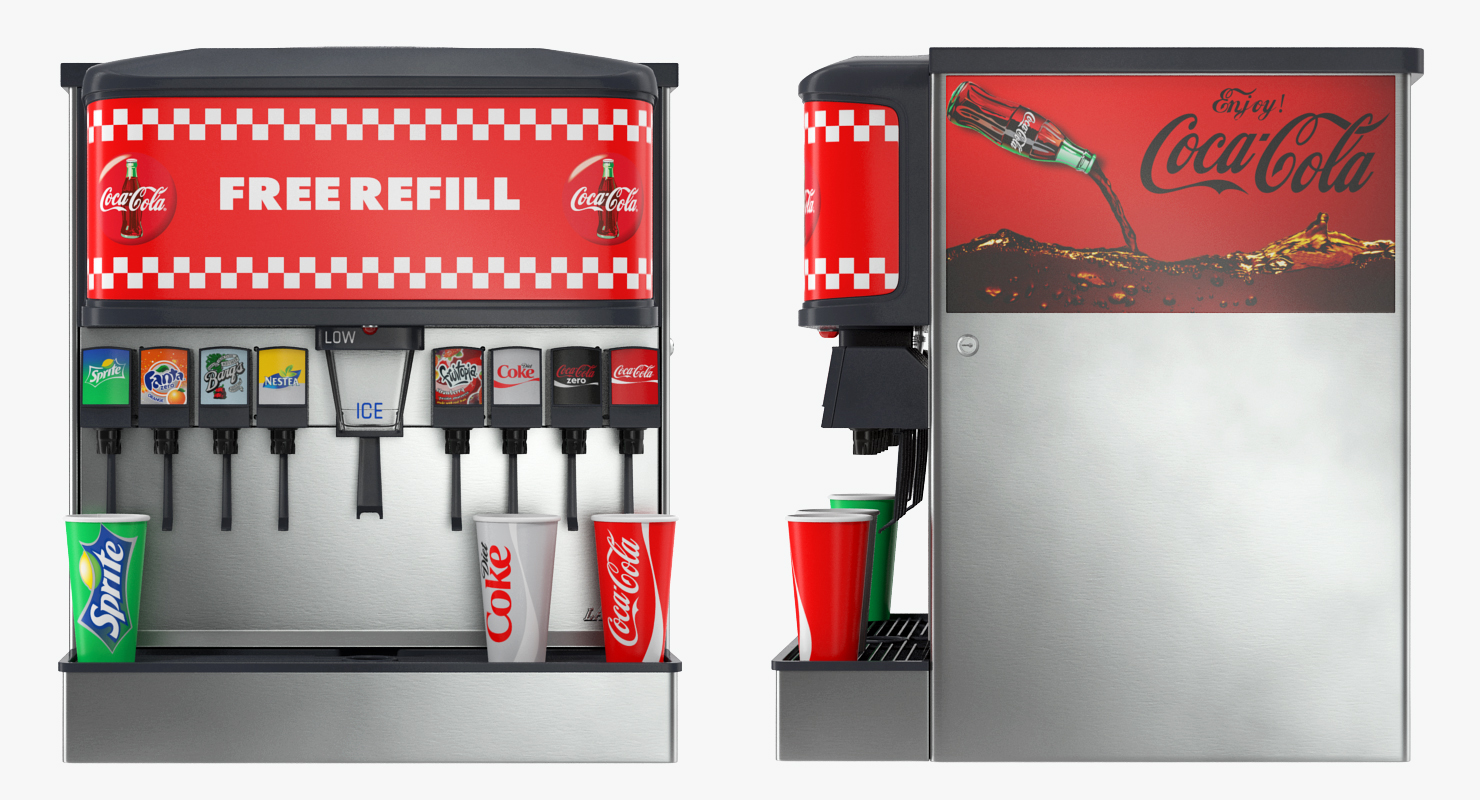 3D Soda Fountain Dispenser model