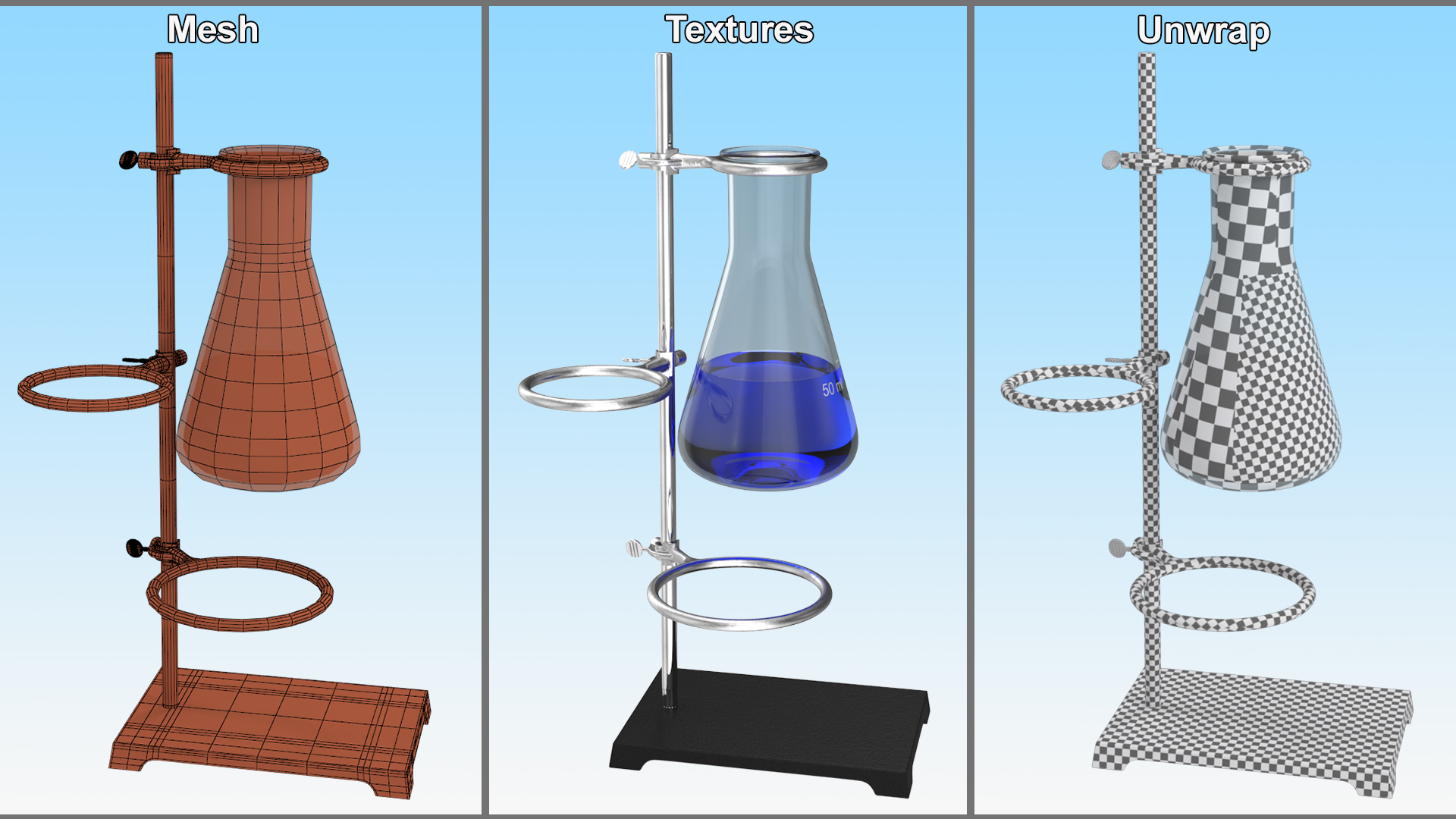 3D Ring Stand Flask