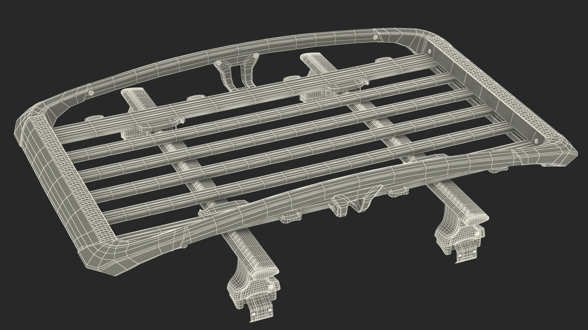 3D model Car Exterior Roof Rack with Wingbar