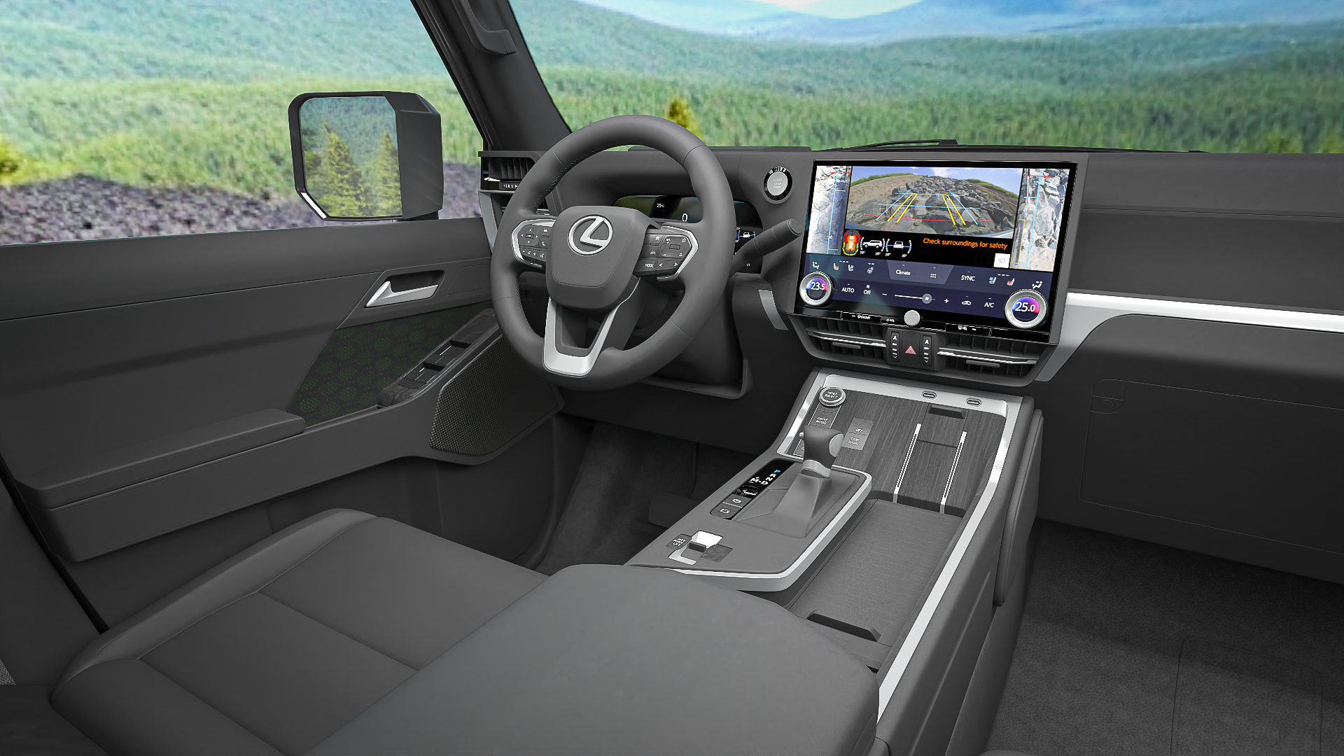 Lexus GX 550 Premium 2024 Gray Rigged 3D