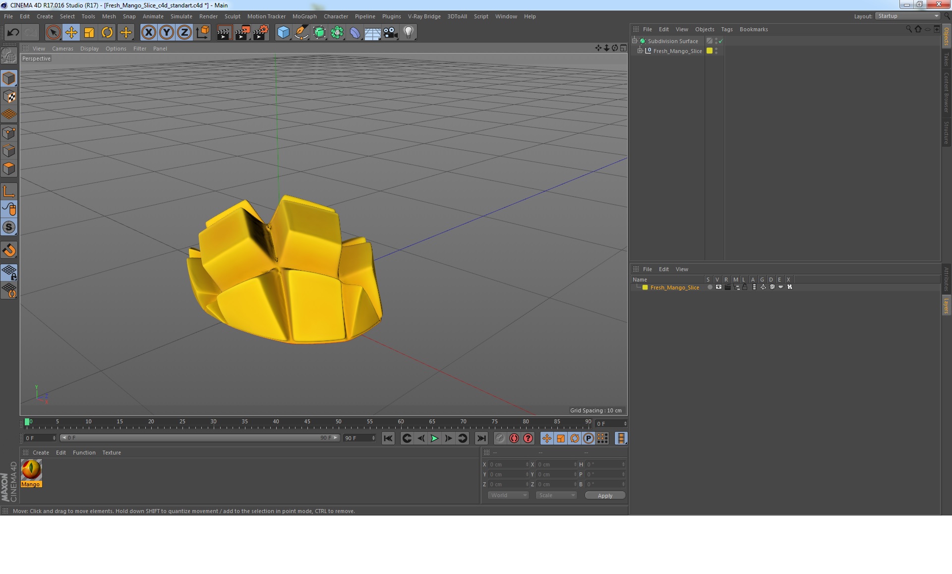 Fresh Mango Slice 3D