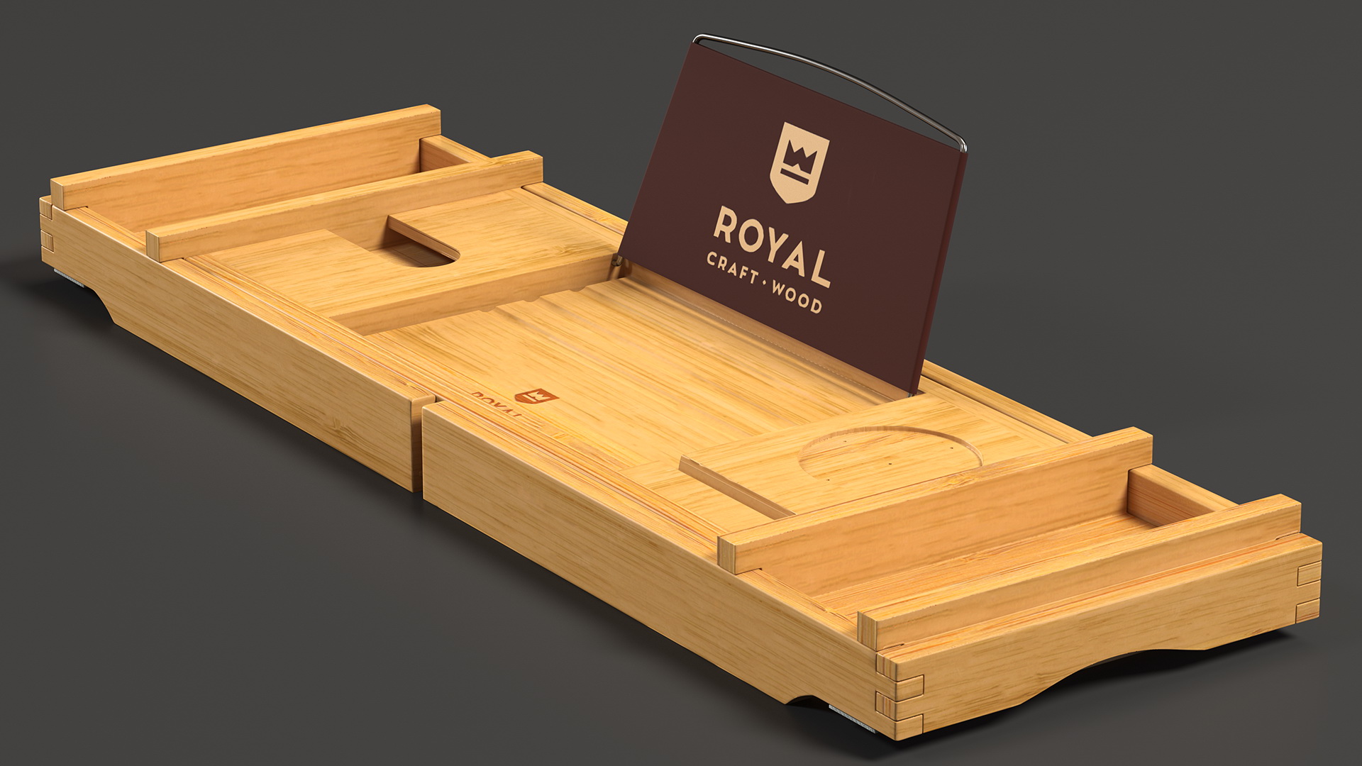 Bamboo Bathtub Tray 3D model