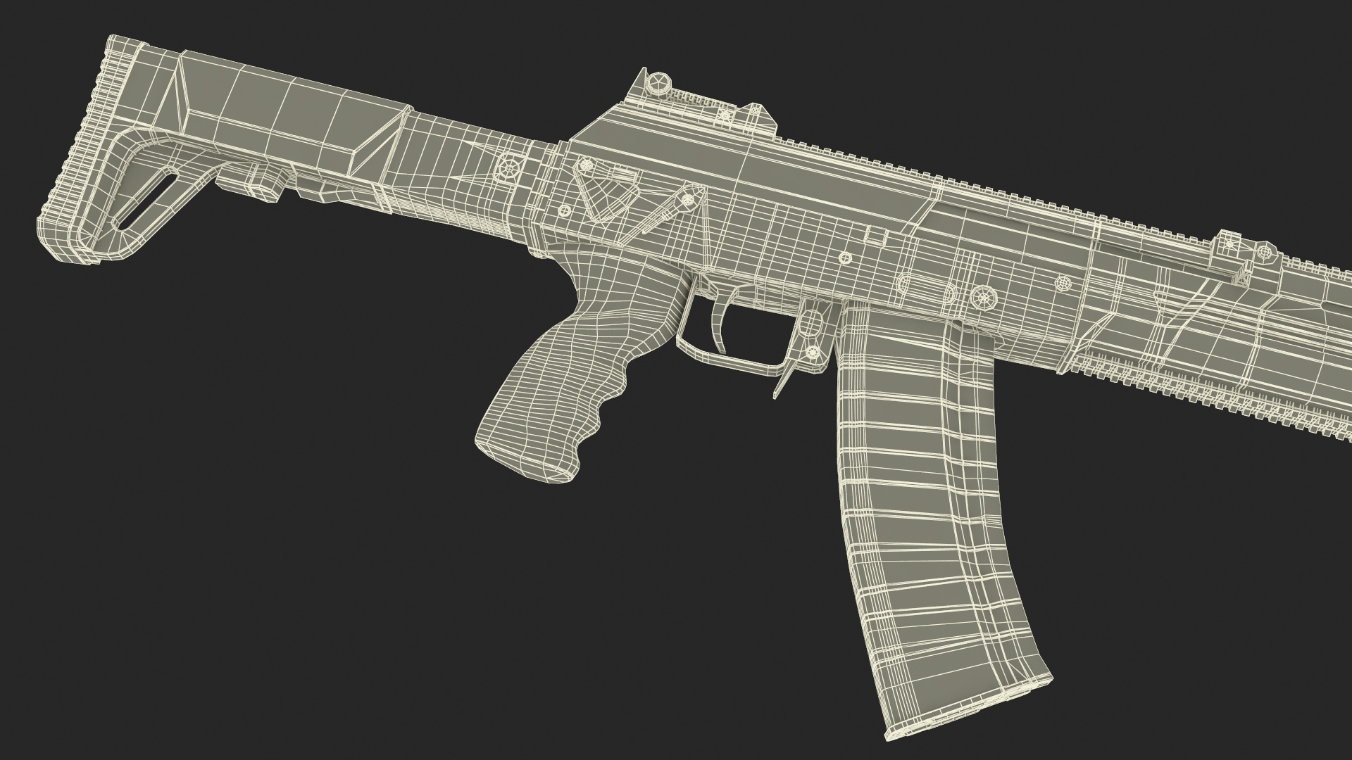 3D model Russian Assault Rifle AK-12 2011 with Silencer Old