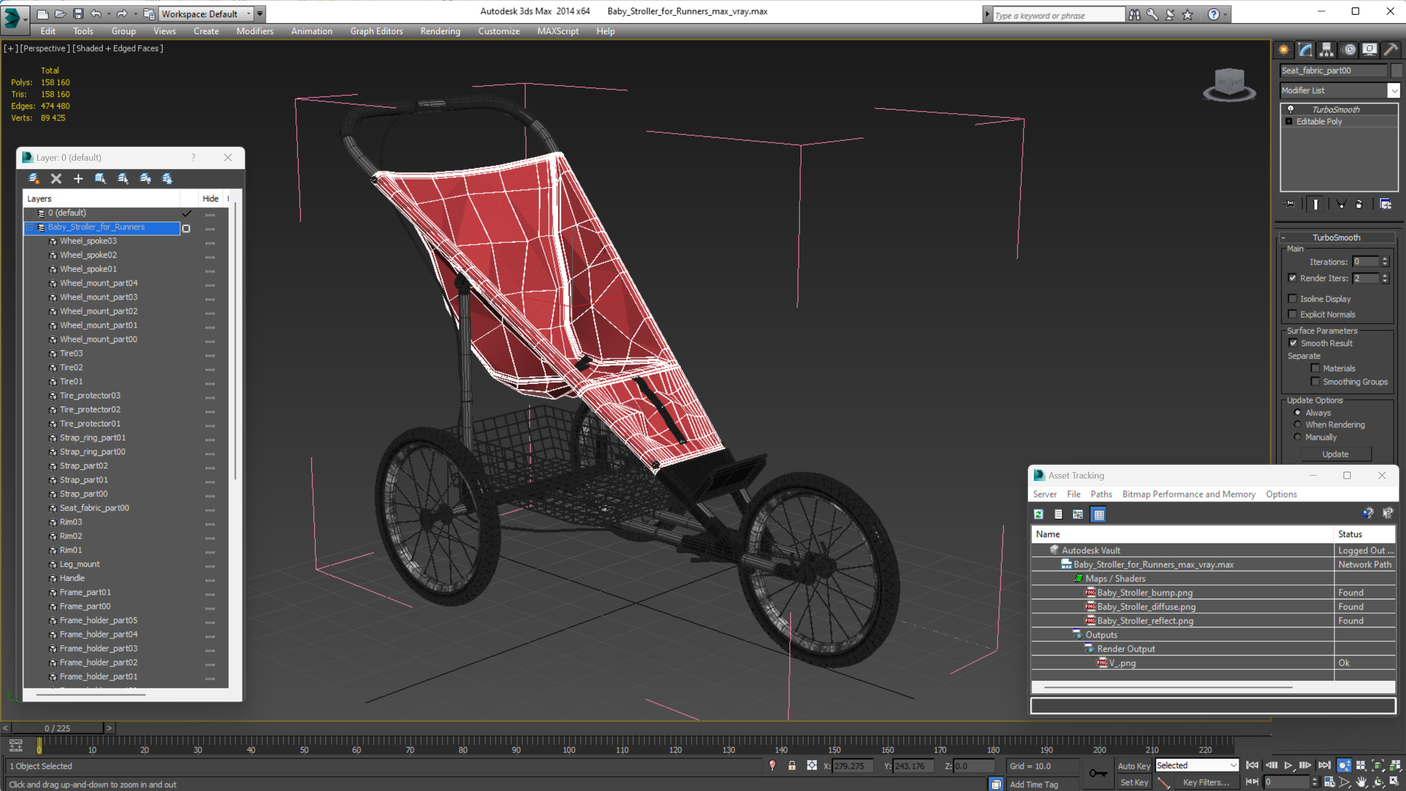 3D model Baby Stroller for Runners