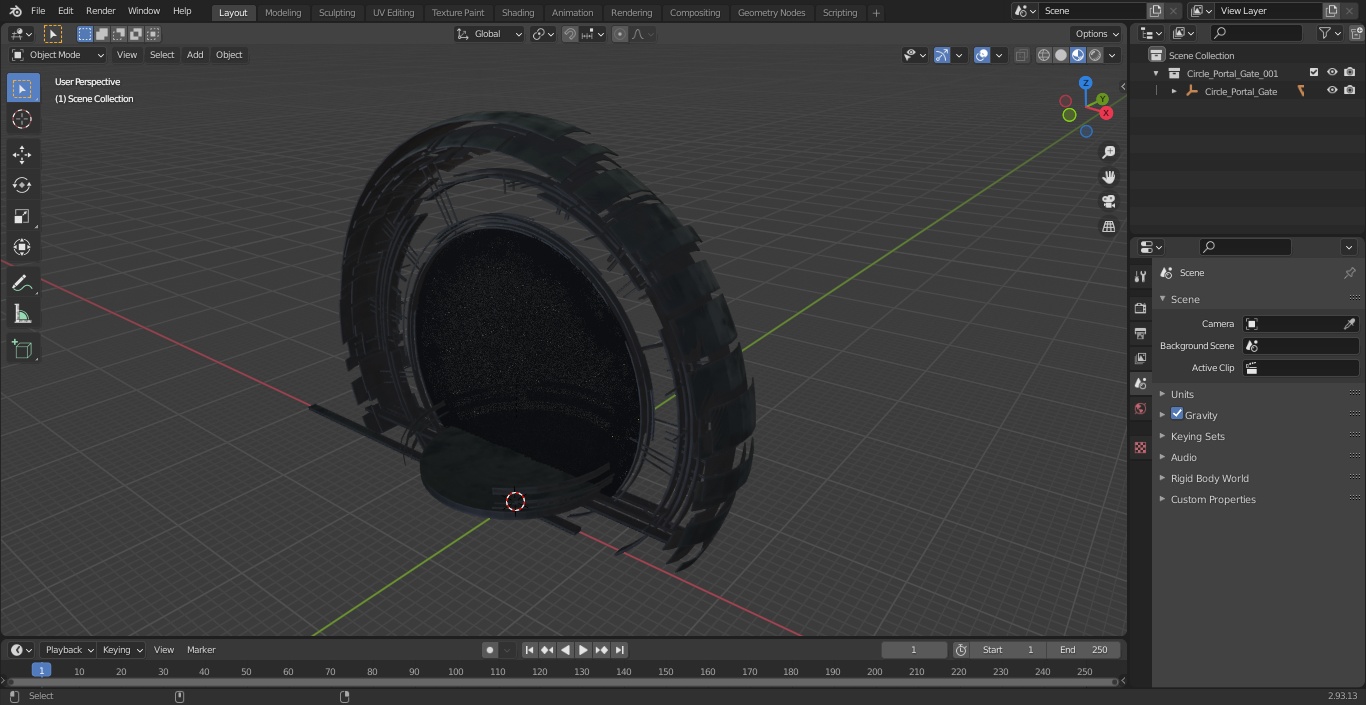 3D Circle Portal Gate model