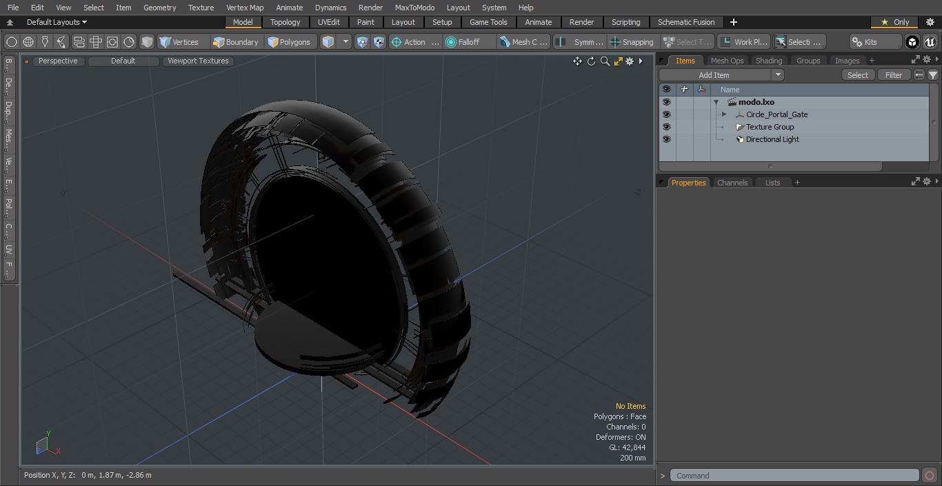 3D Circle Portal Gate model