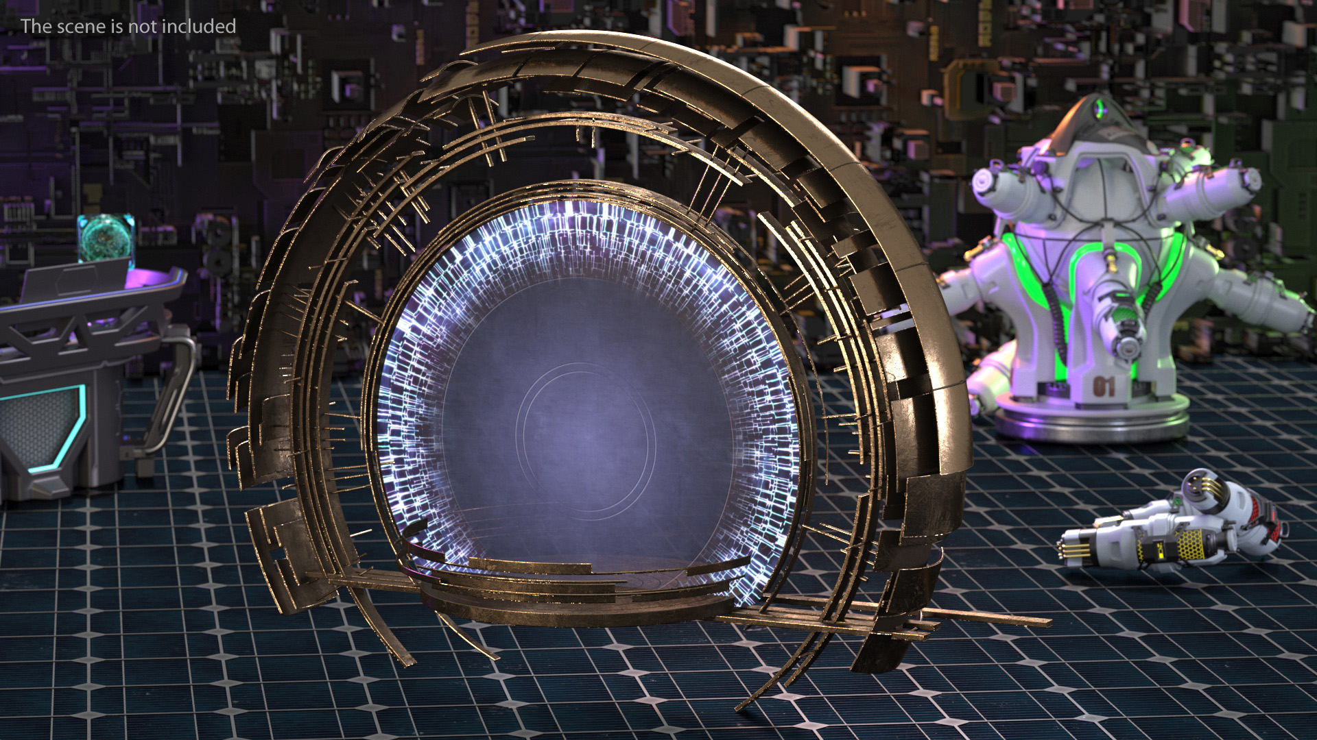 3D Circle Portal Gate model