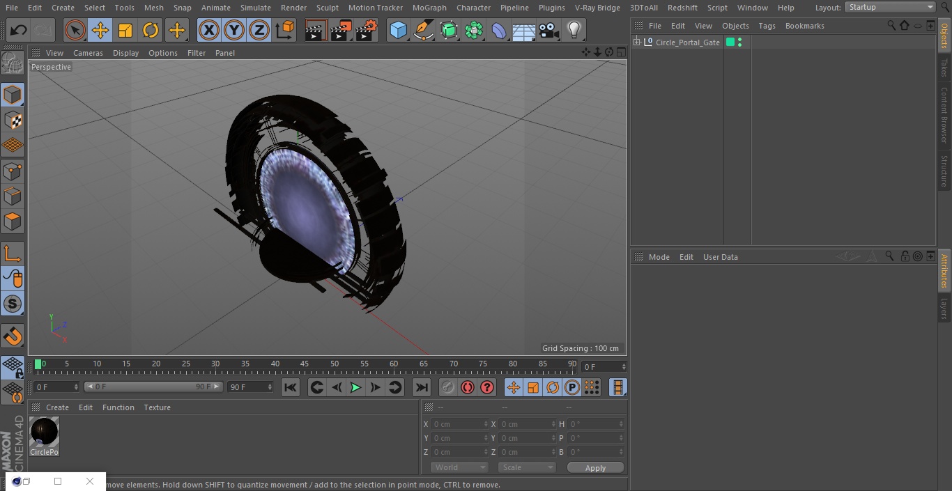 3D Circle Portal Gate model