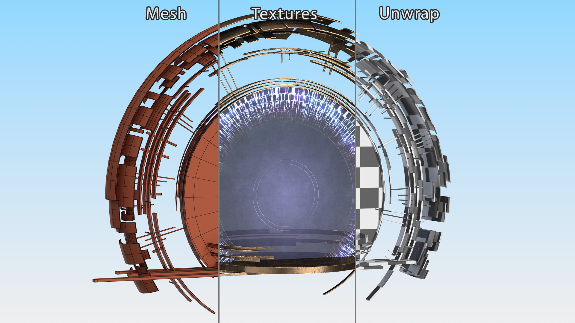 3D Circle Portal Gate model