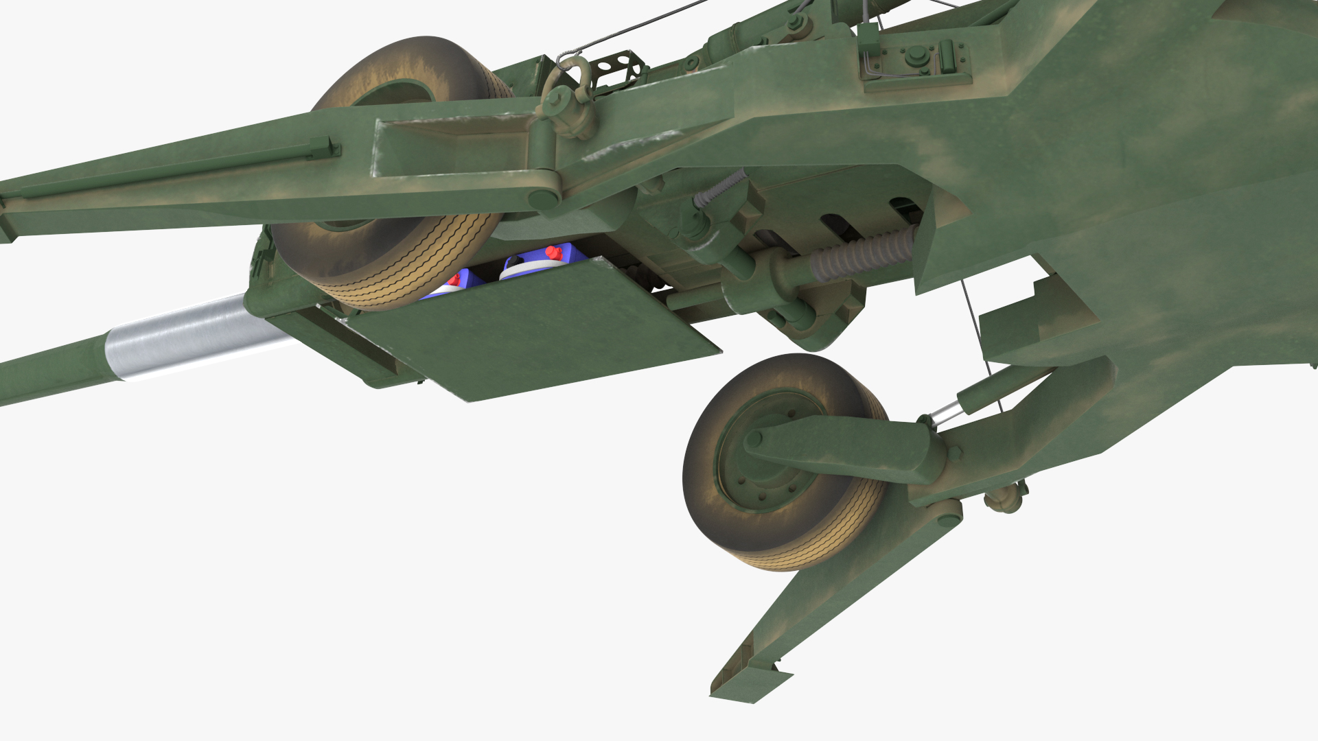 3D model US Army Transport Helicopter With Howitzer M777 155mm Rigged