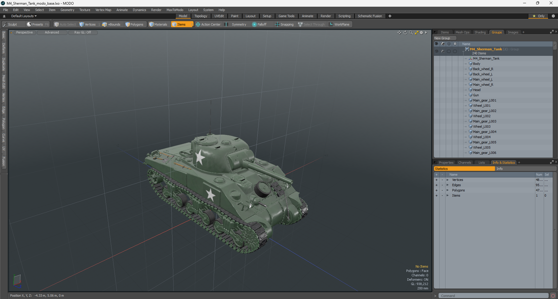 3D model M4 Sherman Tank