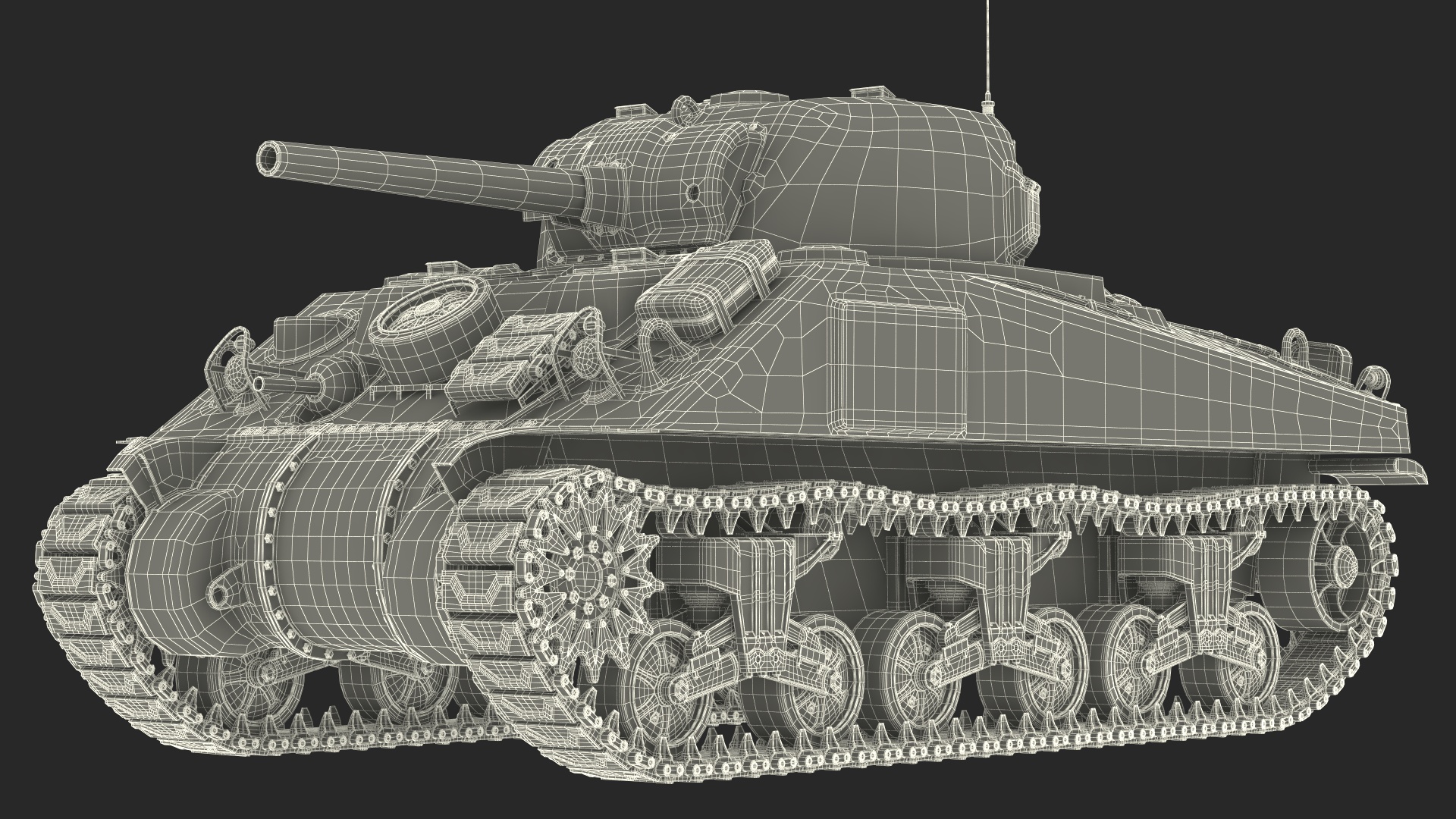 3D model M4 Sherman Tank