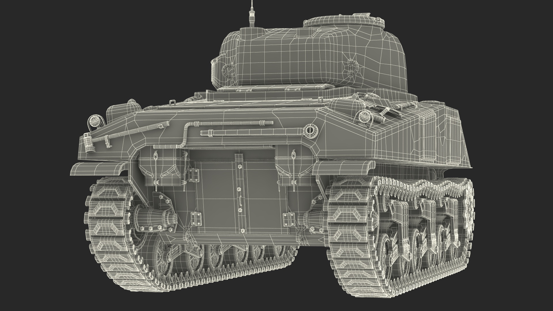 3D model M4 Sherman Tank