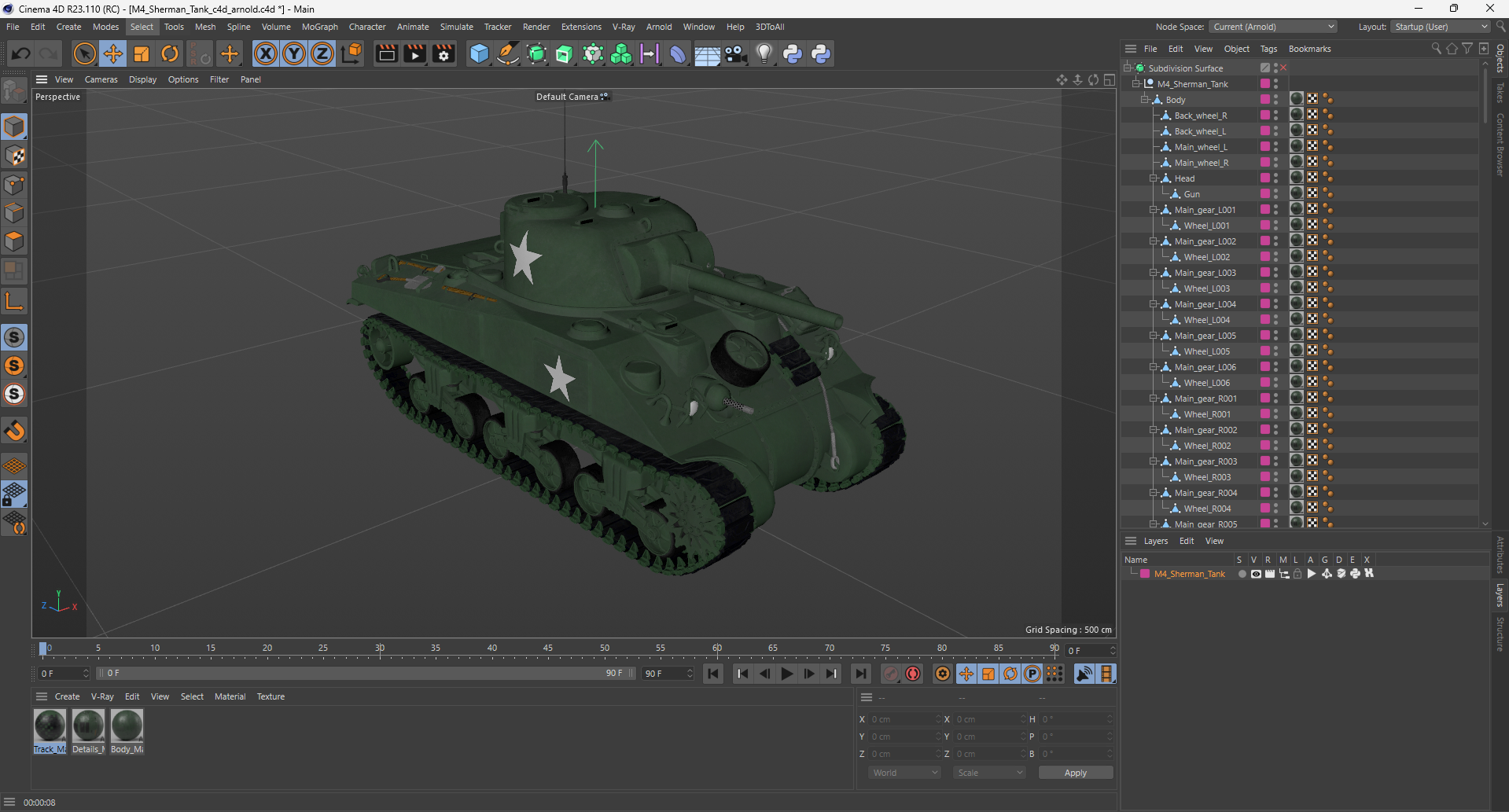 3D model M4 Sherman Tank