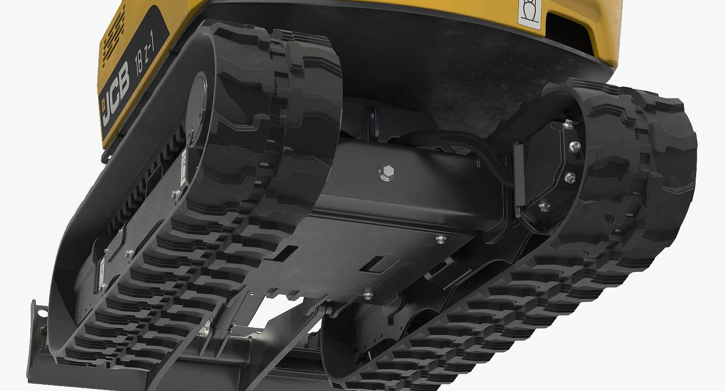 JCB Tracked Mini Excavator with Earth Drill Clean 3D model