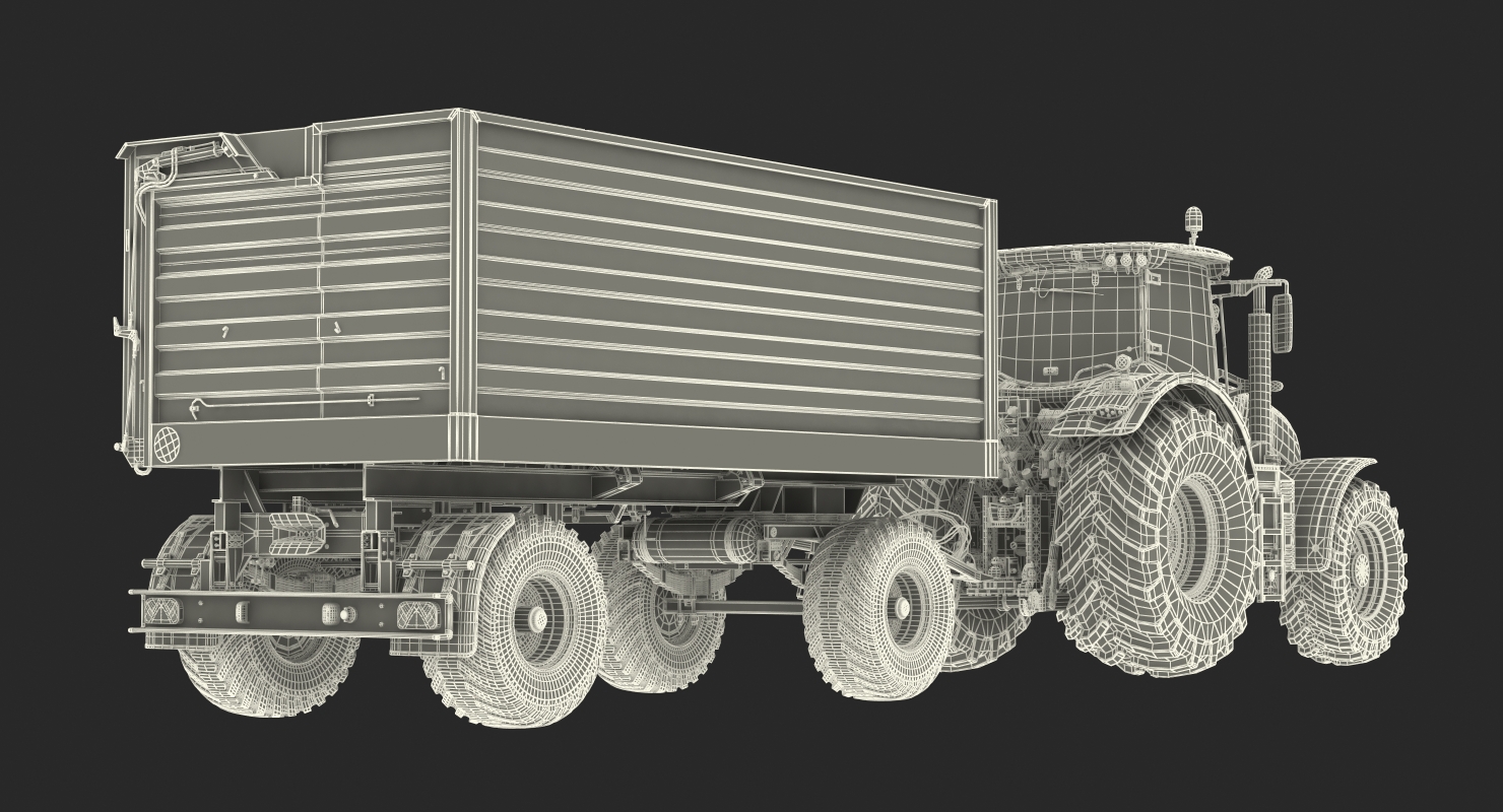 Tractor with Dump Trailer New 3D model