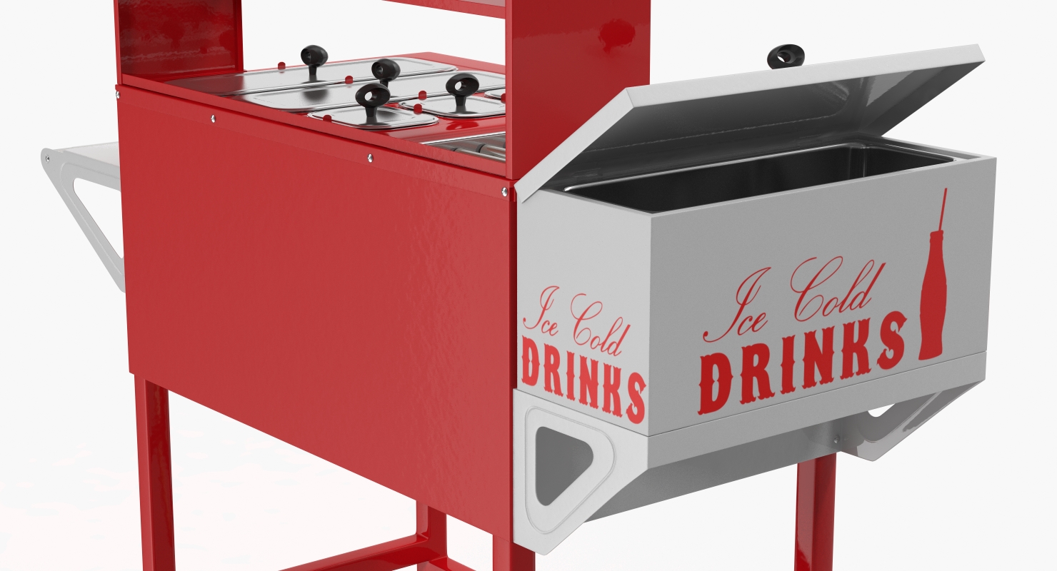 3D model Hot Dog Vending Cart