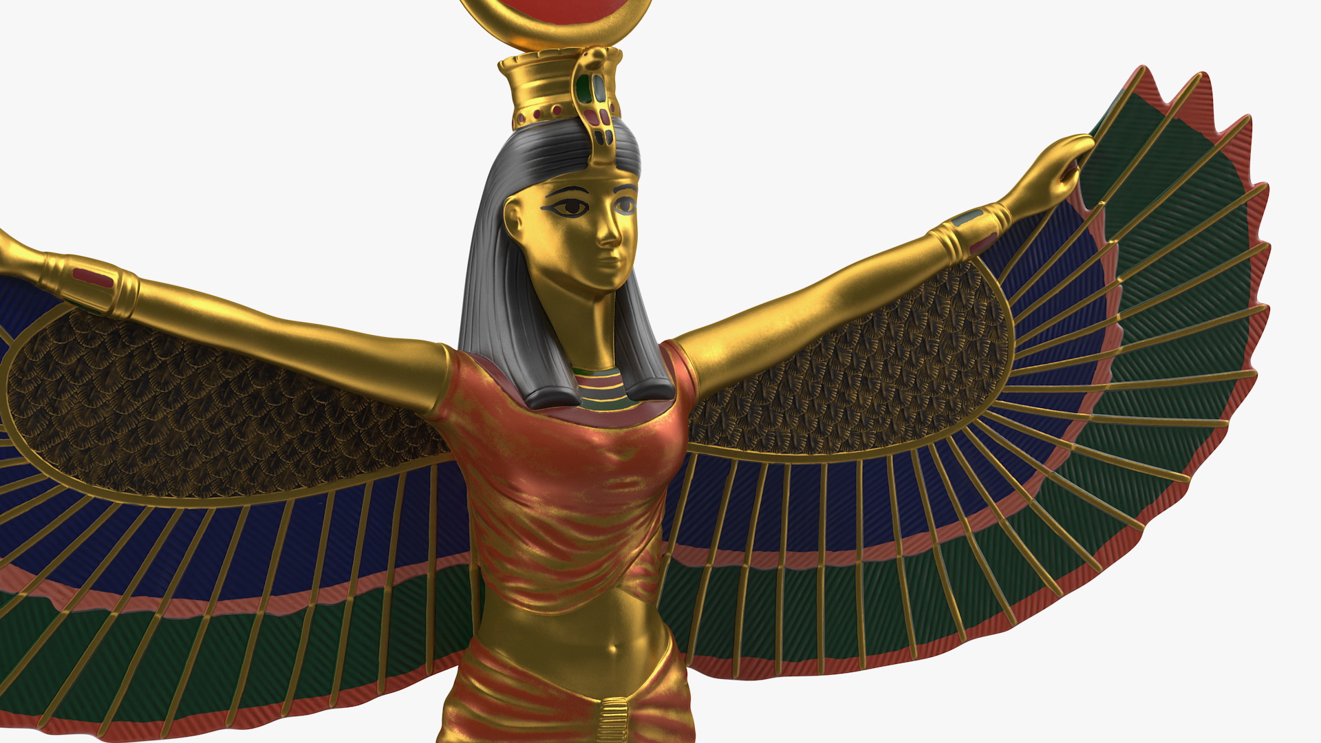 3D Isis Ancient Egyptian Goddess Statue