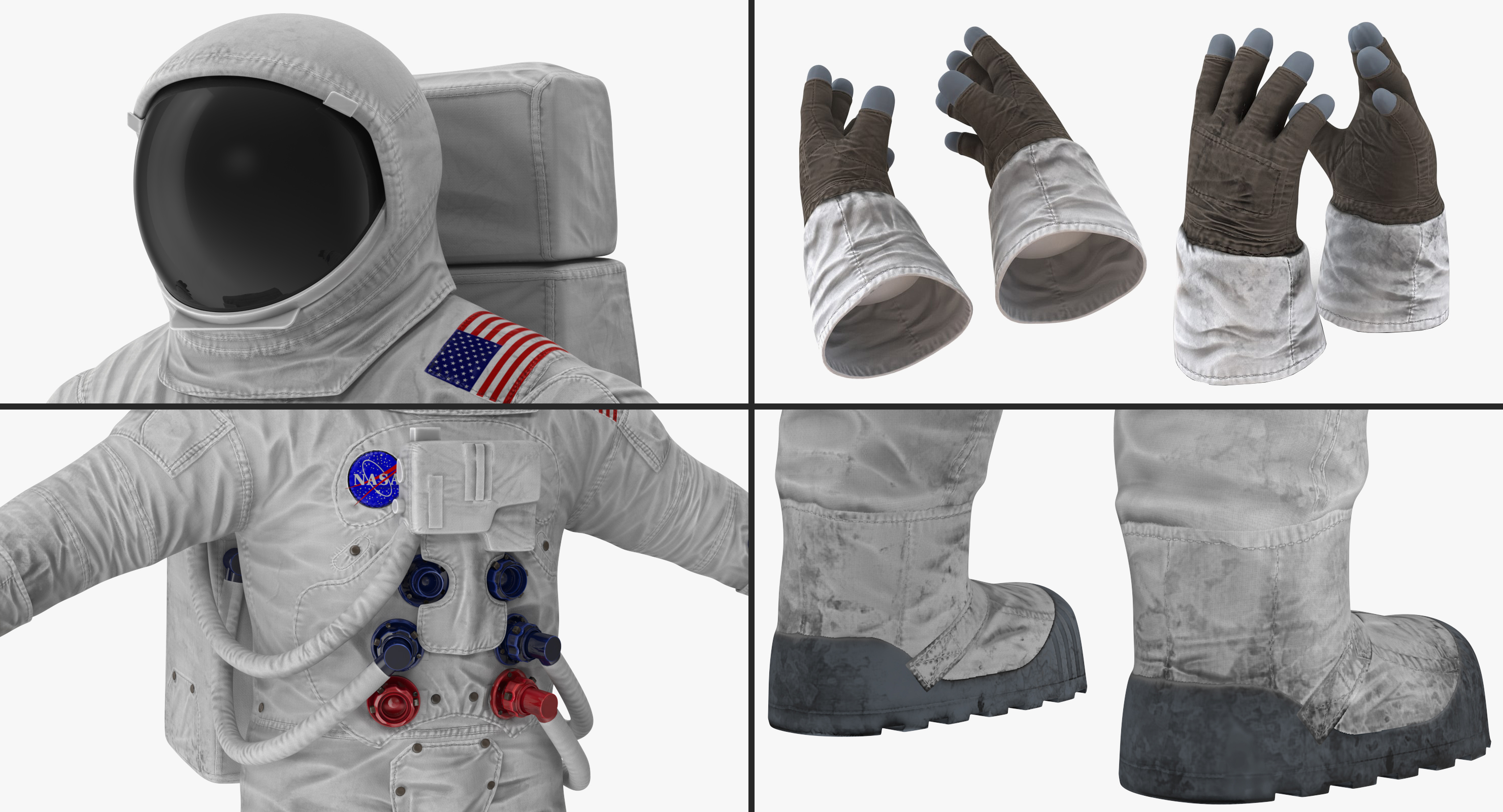 3D model A7L Spacesuit Rigged