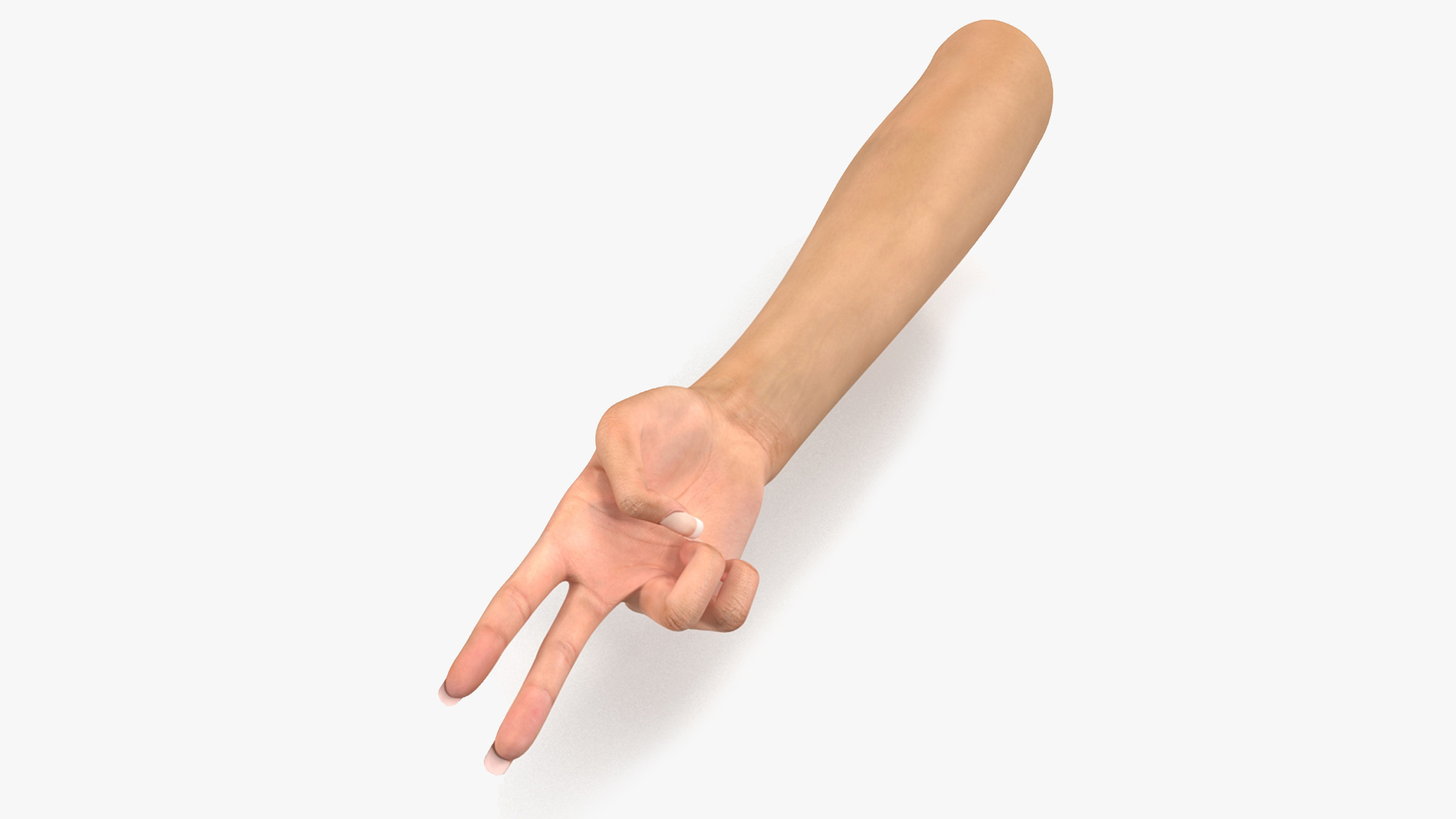 Female Hand 2 Rigged for Cinema 4D 3D model