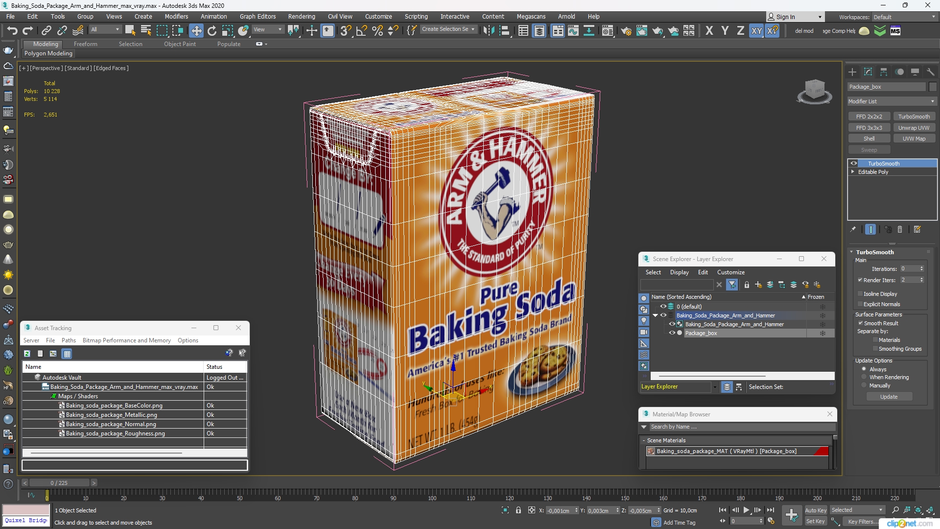 Baking Soda Package Arm and Hammer 3D model