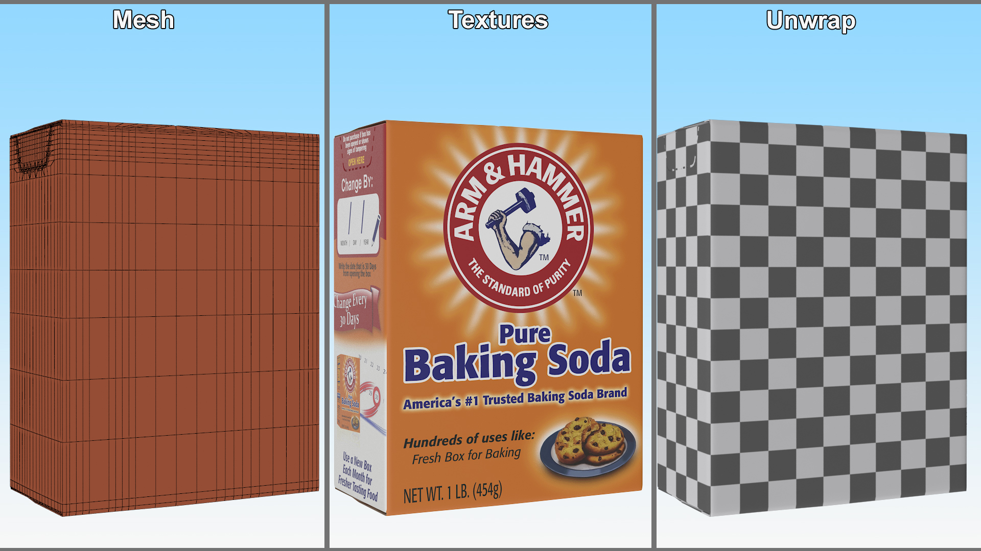 Baking Soda Package Arm and Hammer 3D model