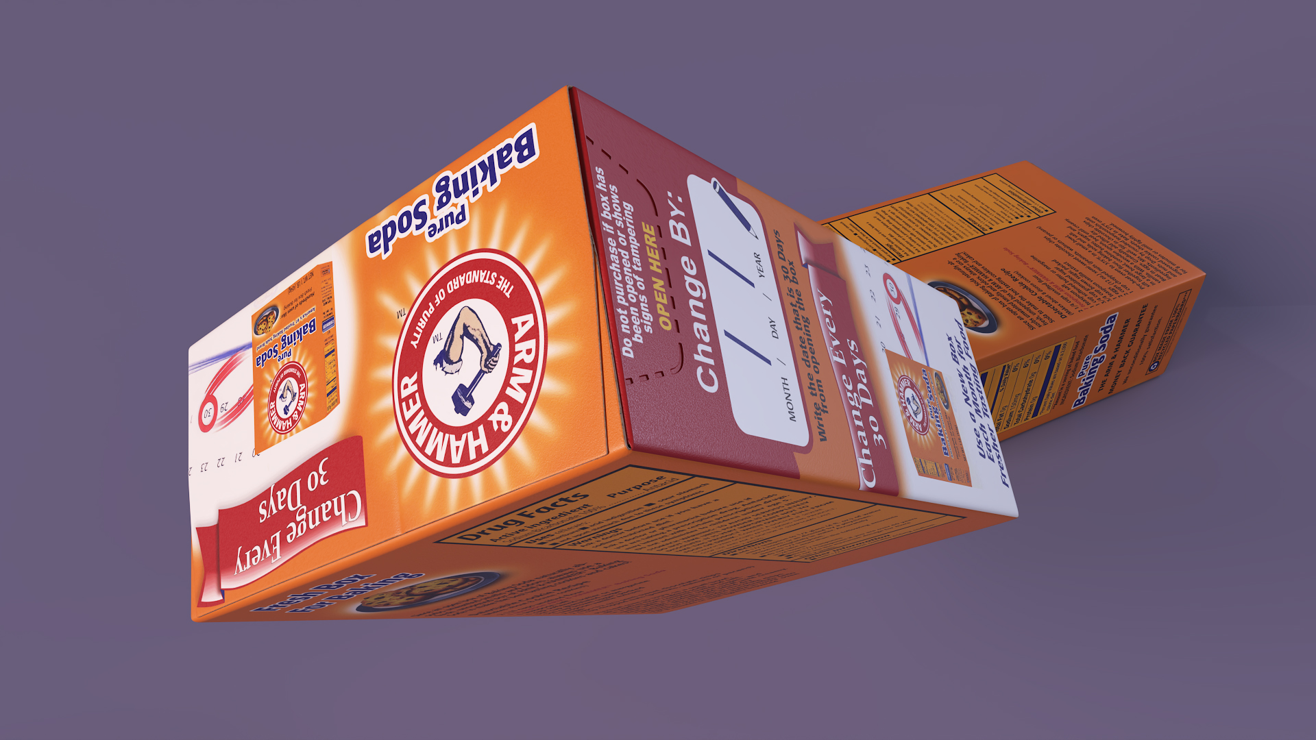 Baking Soda Package Arm and Hammer 3D model