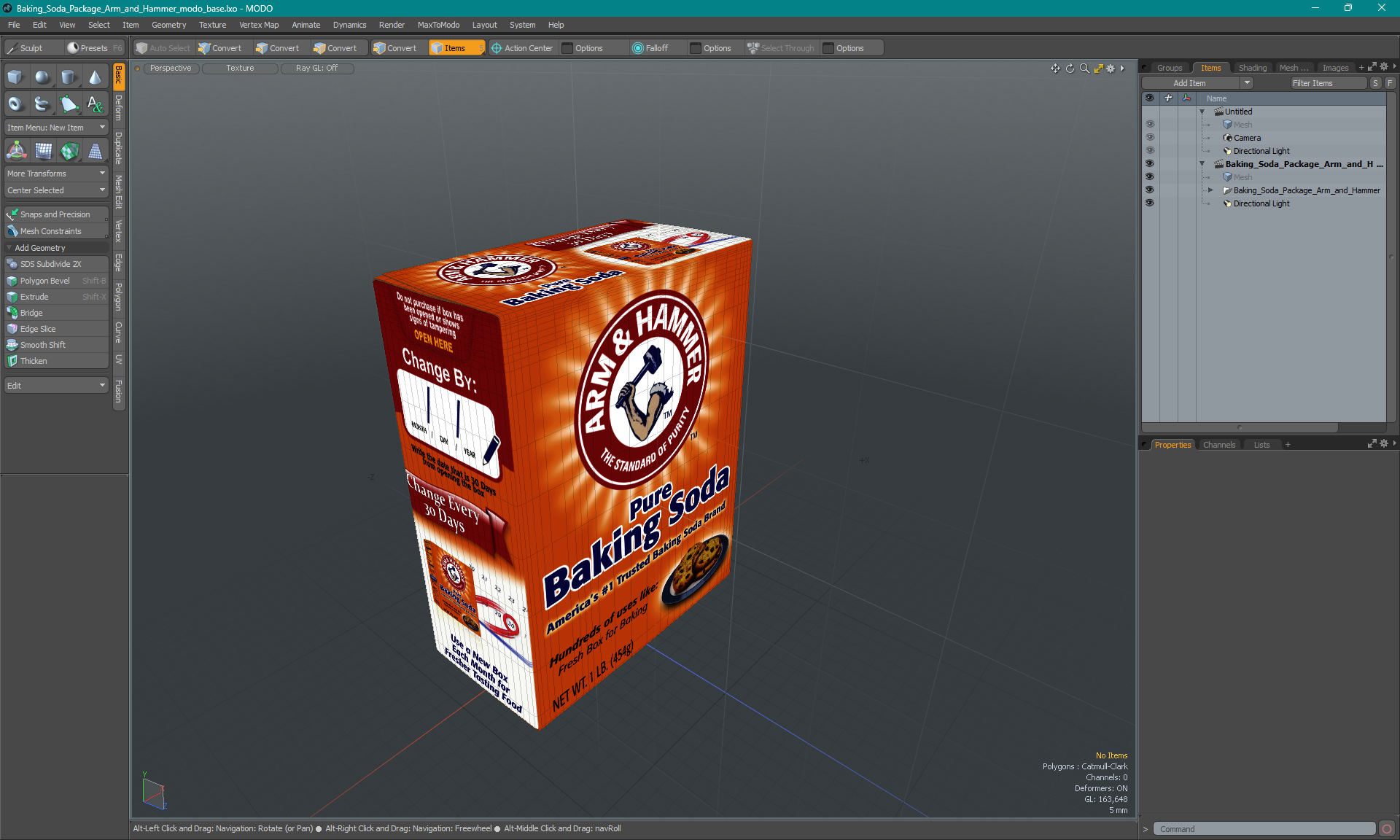 Baking Soda Package Arm and Hammer 3D model