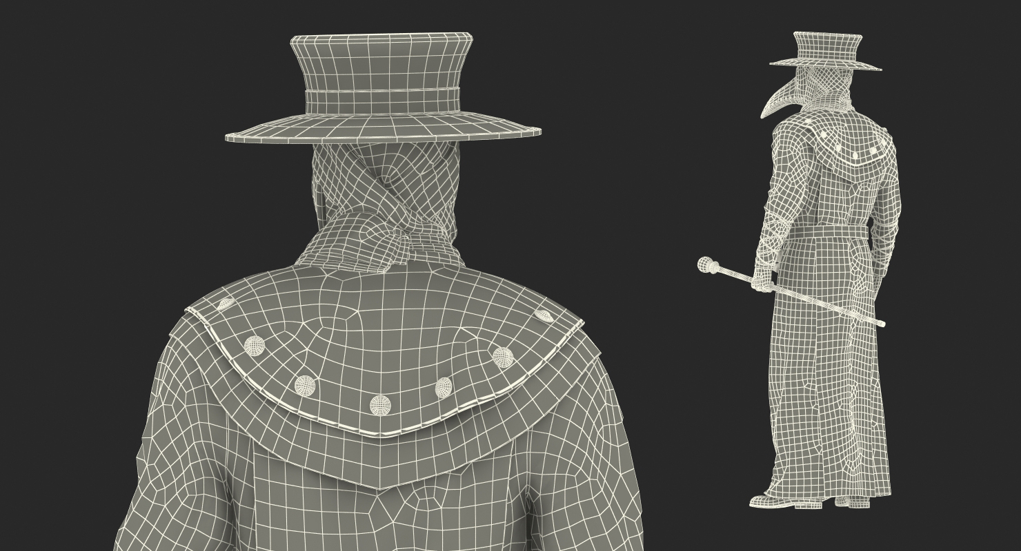 Plague Doctor Standing Pose 3D