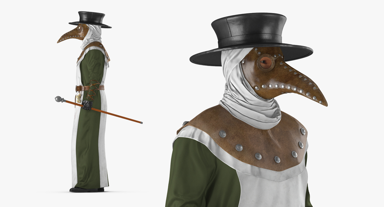 Plague Doctor Standing Pose 3D