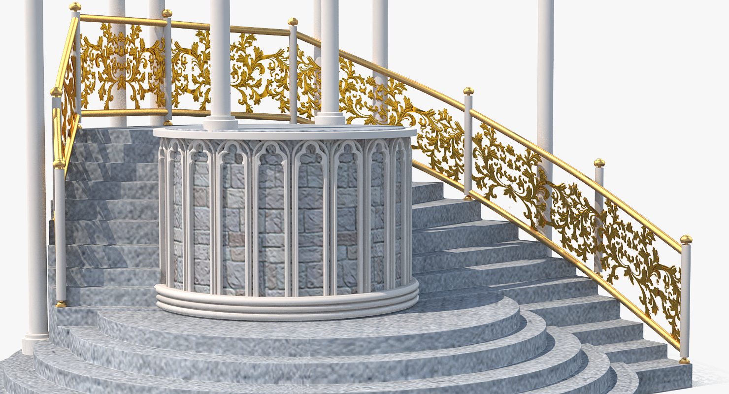 Tribune of Castle 3D