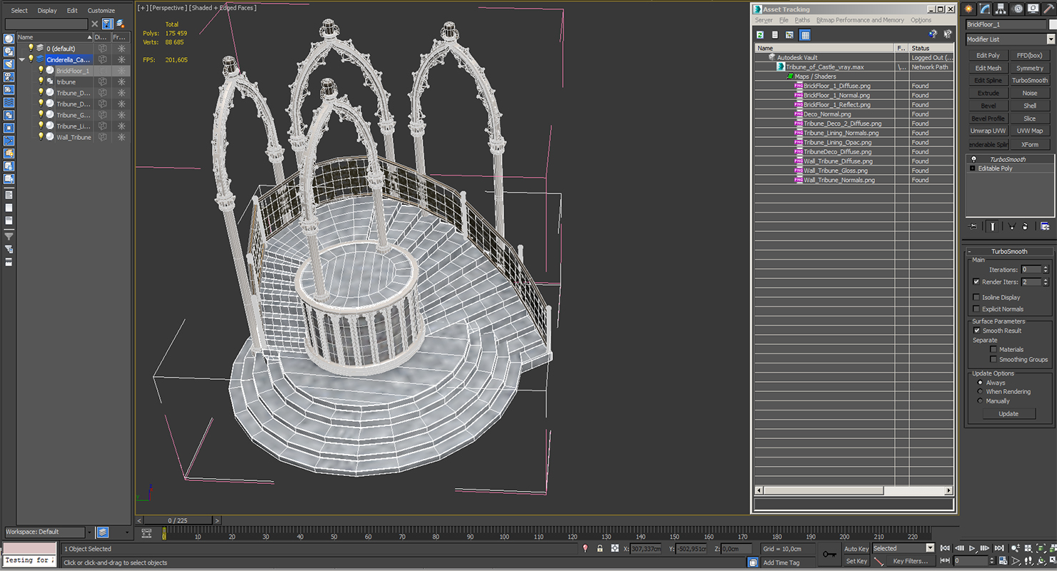 Tribune of Castle 3D