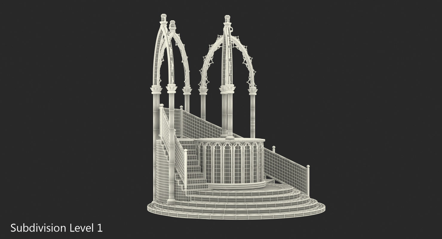 Tribune of Castle 3D