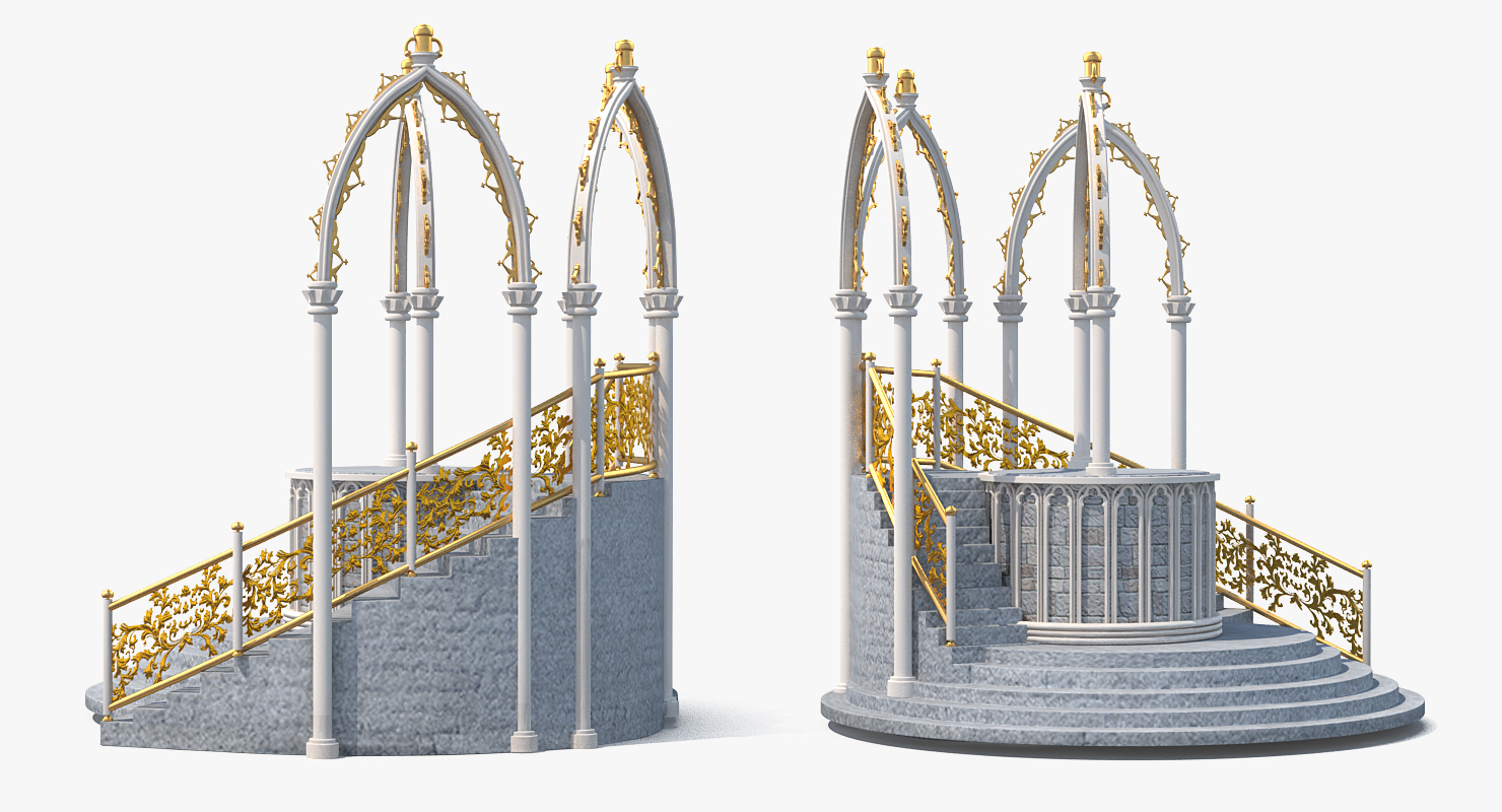 Tribune of Castle 3D