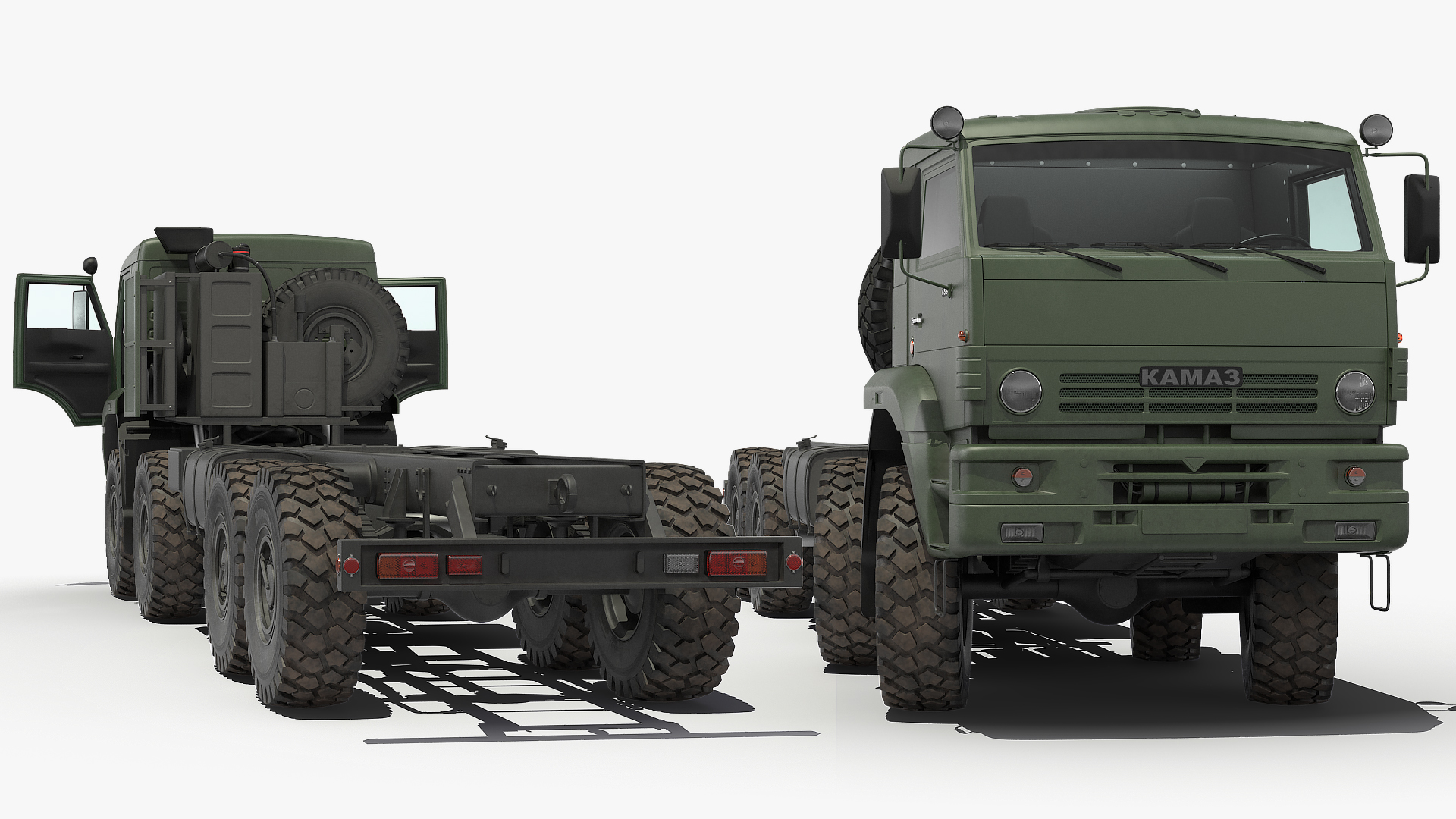 3D Kamaz 6560 Military Truck Dirty Rigged model