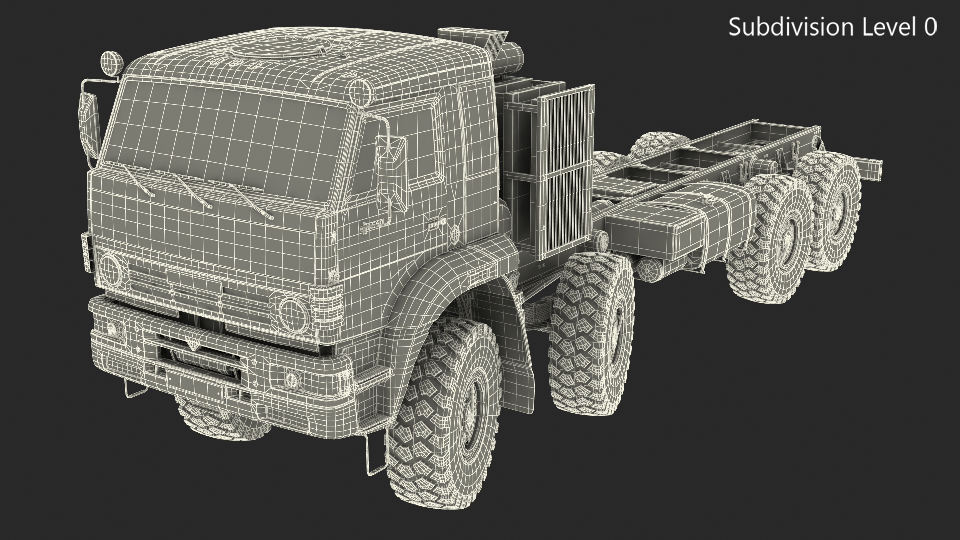 3D Kamaz 6560 Military Truck Dirty Rigged model